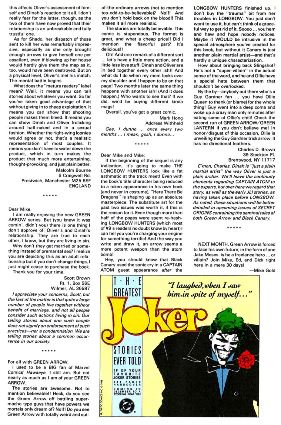 Read online Green Arrow (1988) comic -  Issue #14 - 25