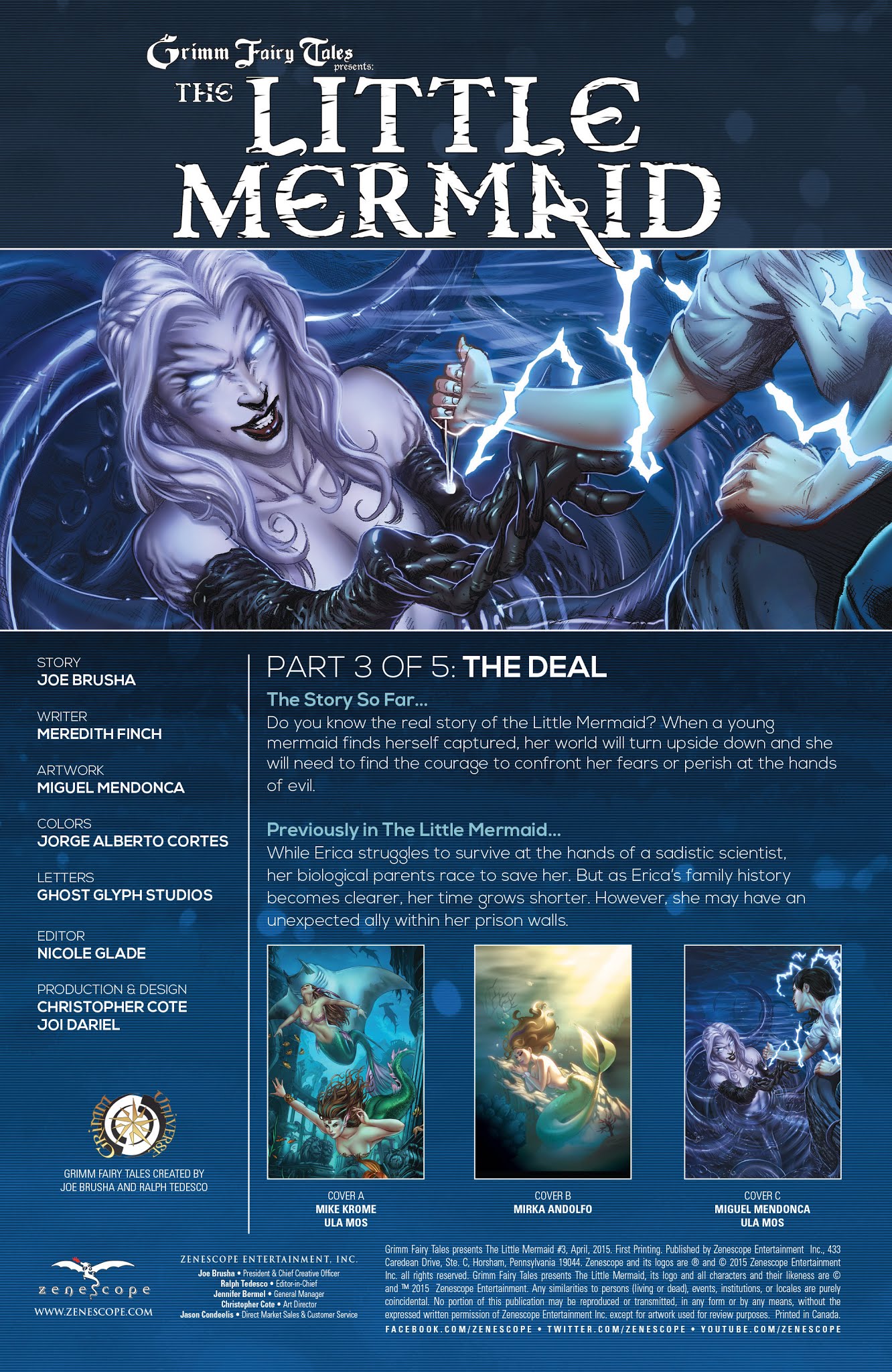 Read online Grimm Fairy Tales presents The Little Mermaid comic -  Issue #3 - 2