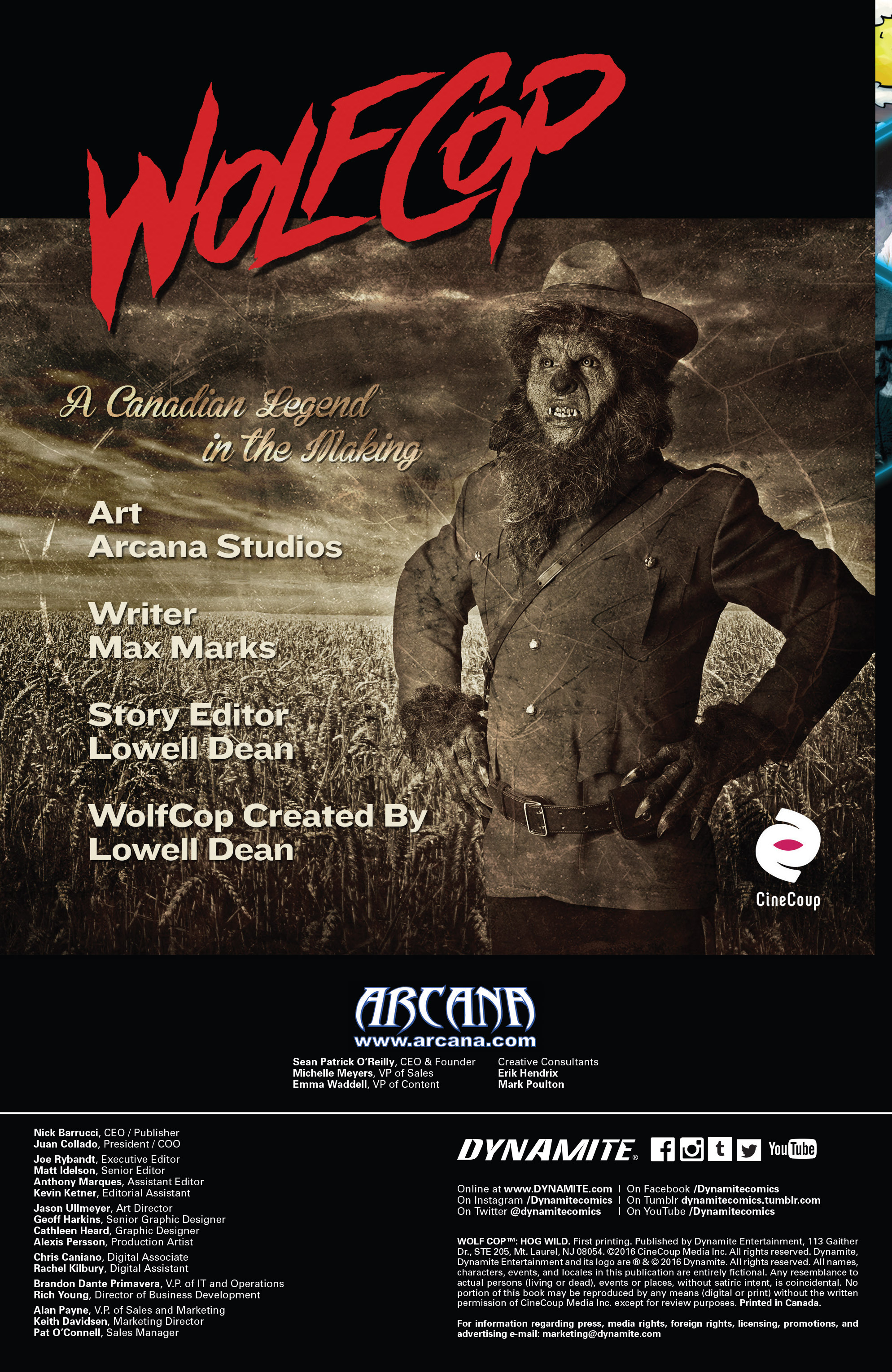 Read online Wolfcop comic -  Issue #1 - 2