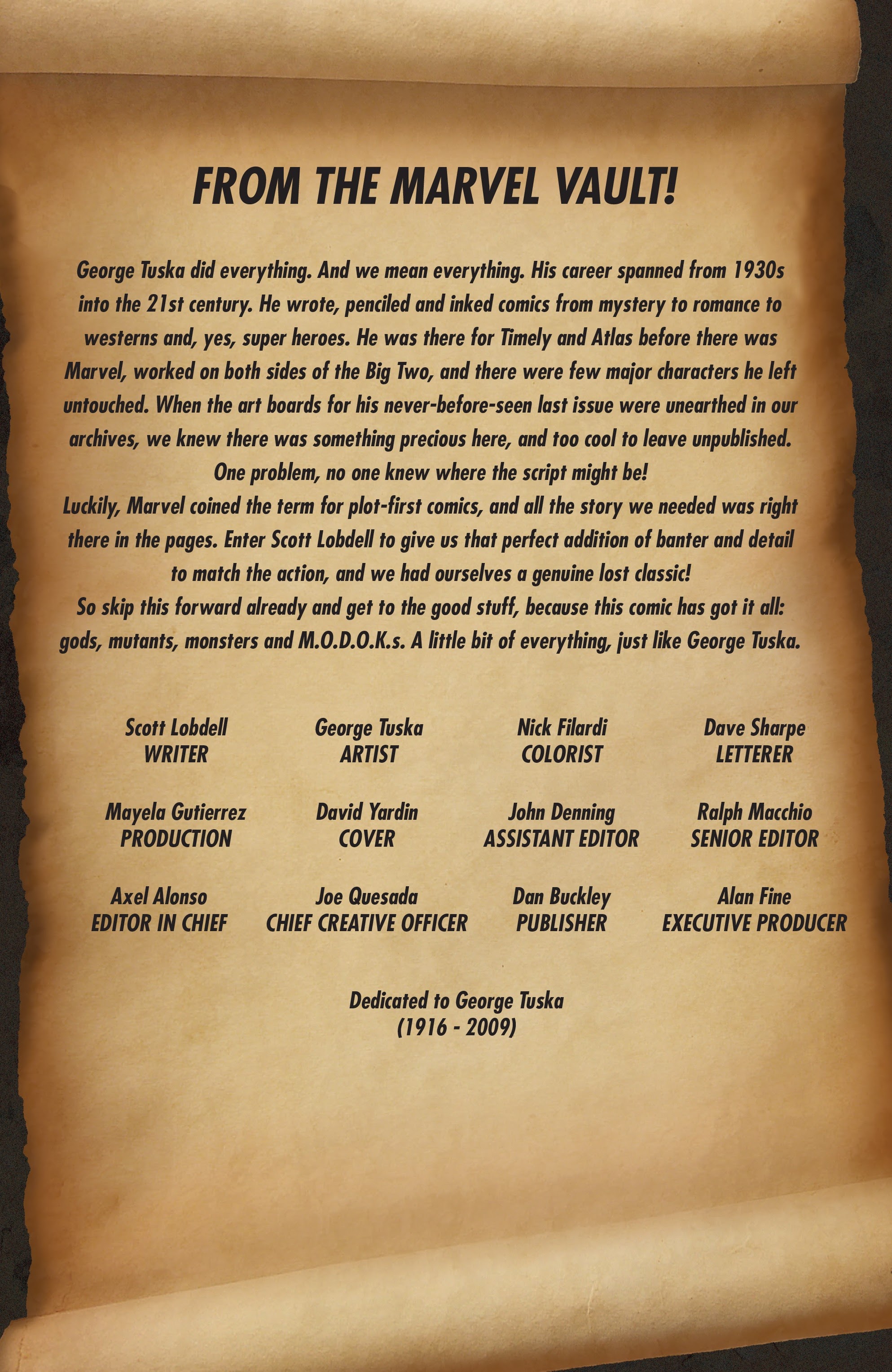 Read online Tales From the Marvel Vault comic -  Issue # TPB - 101