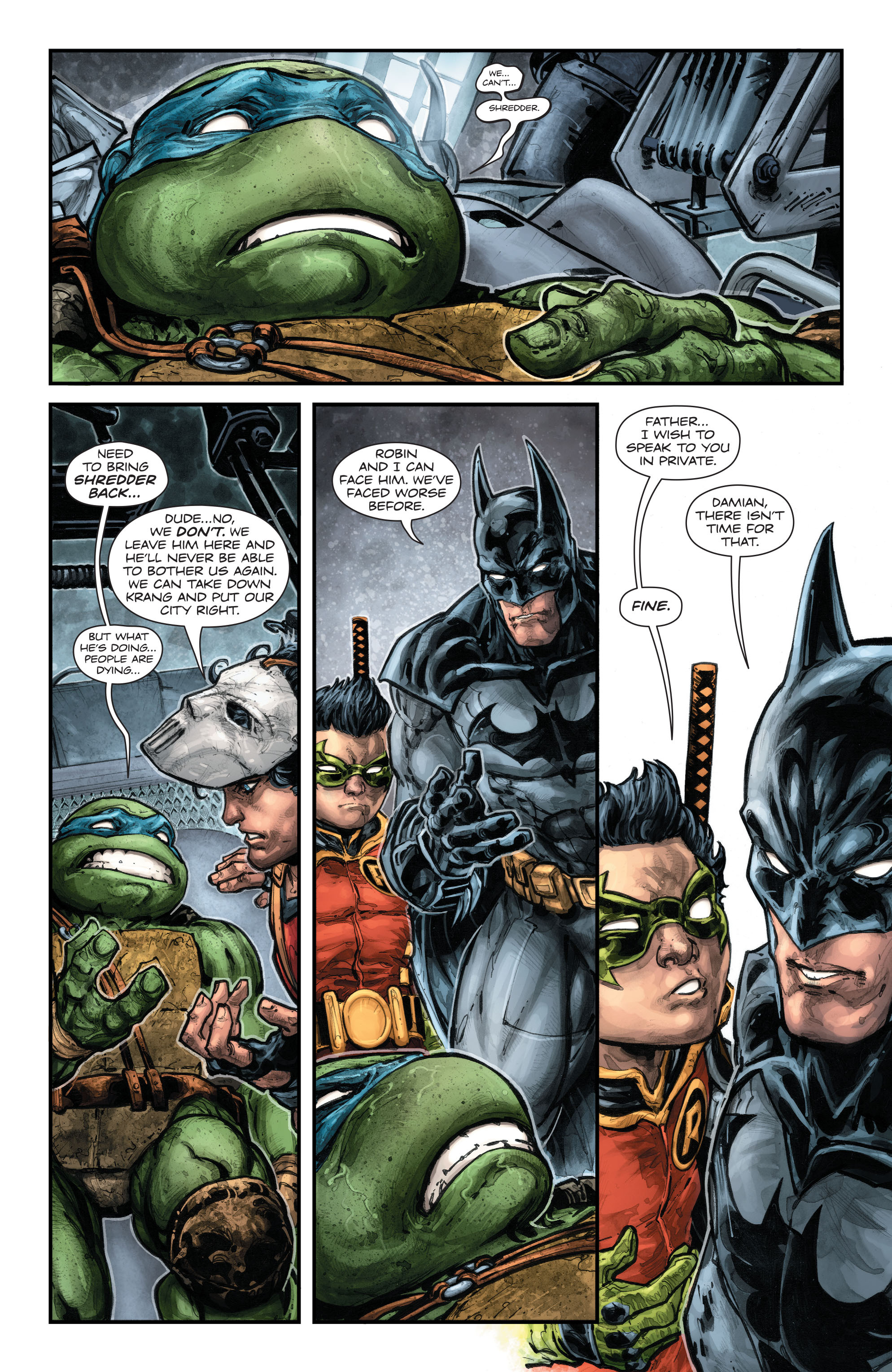 Read online Batman/Teenage Mutant Ninja Turtles comic -  Issue #5 - 16