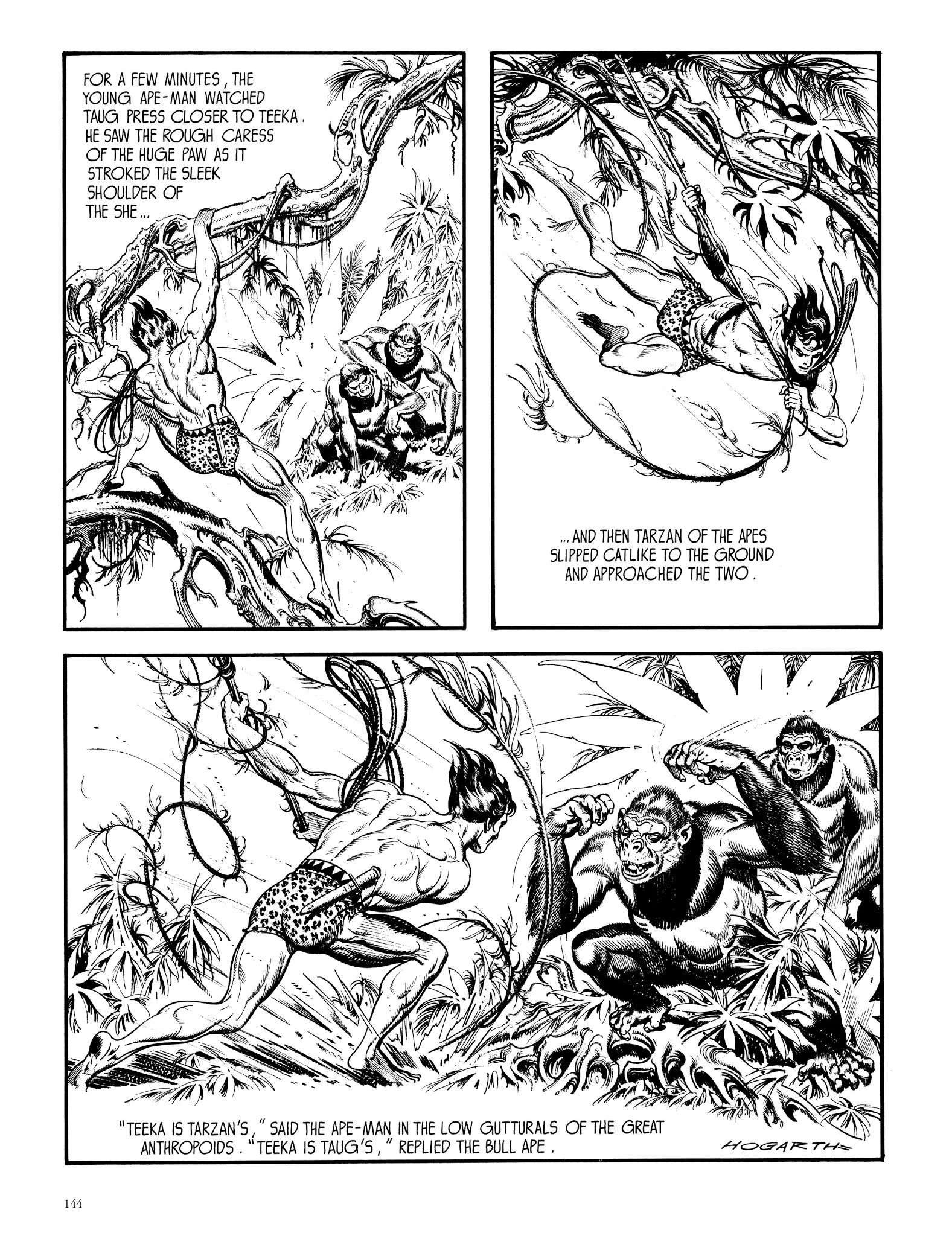 Read online Edgar Rice Burroughs' Tarzan: Burne Hogarth's Lord of the Jungle comic -  Issue # TPB - 143