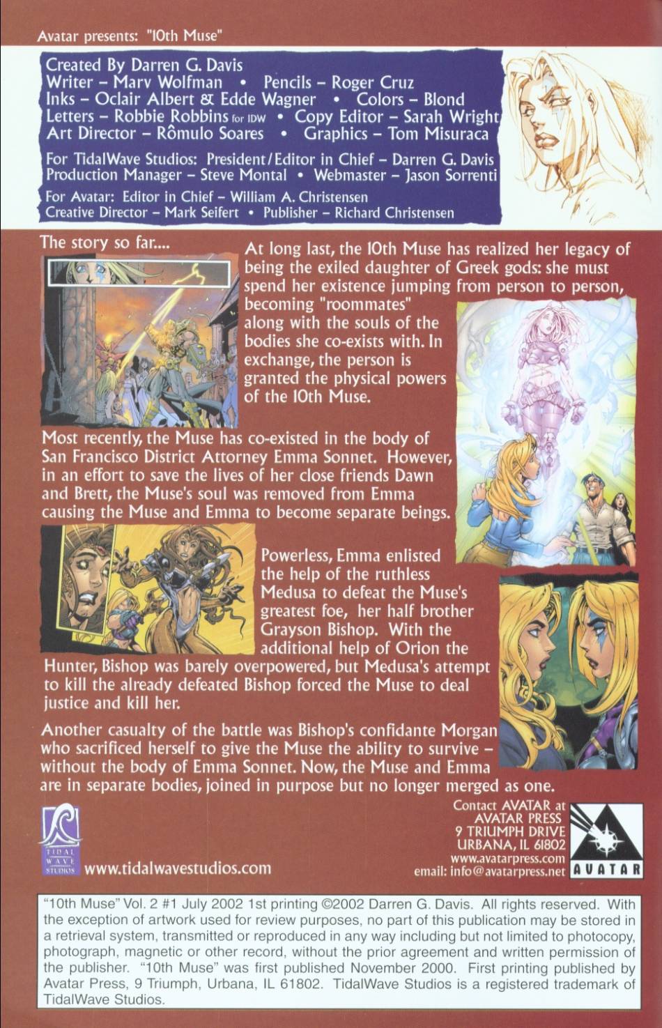 Read online 10th Muse (2002) comic -  Issue #1 - 2