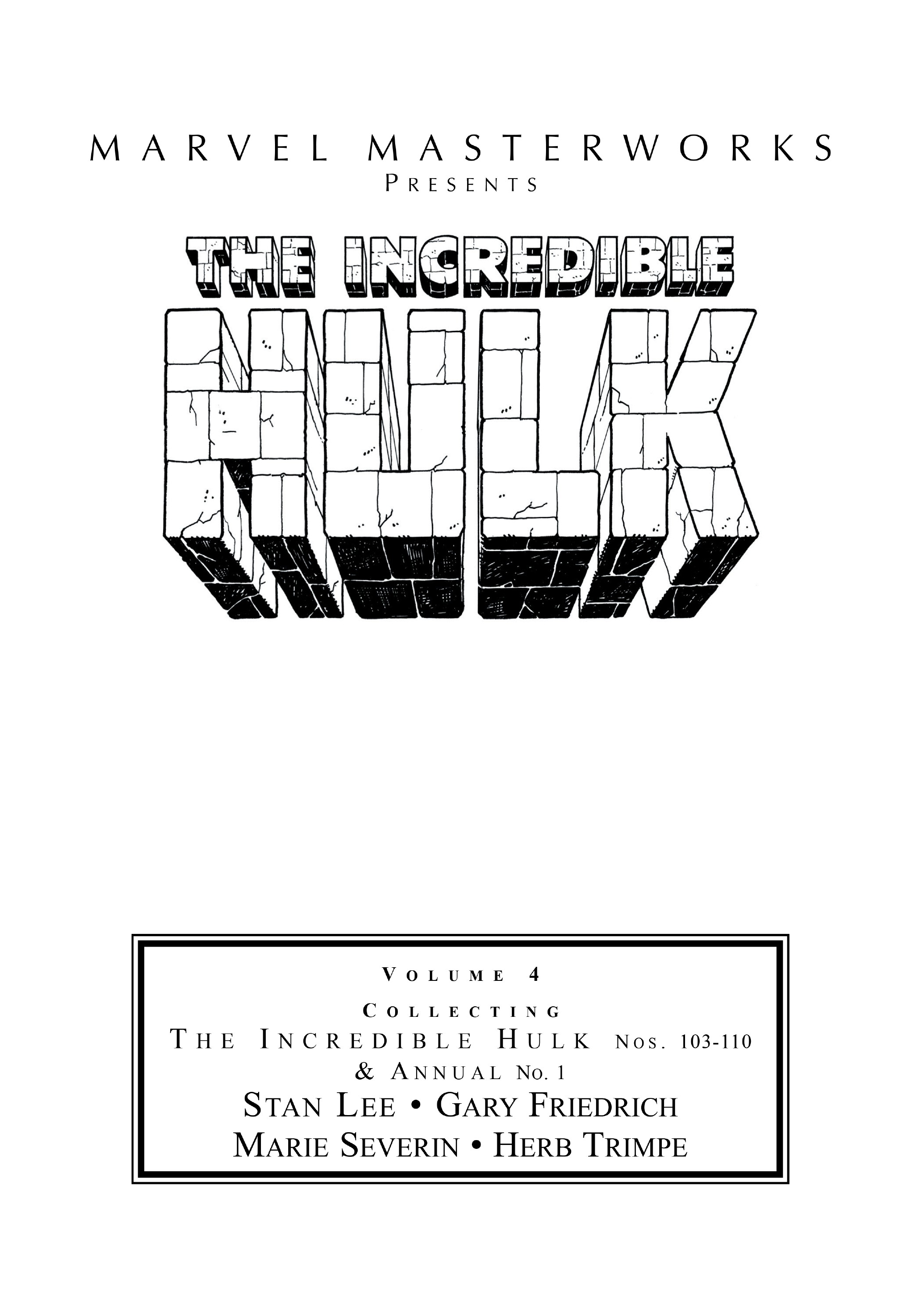 Read online Marvel Masterworks: The Incredible Hulk comic -  Issue # TPB 4 (Part 1) - 2