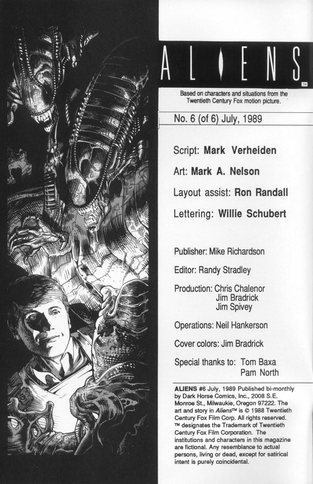 Read online Aliens (1988) comic -  Issue #6 - 2