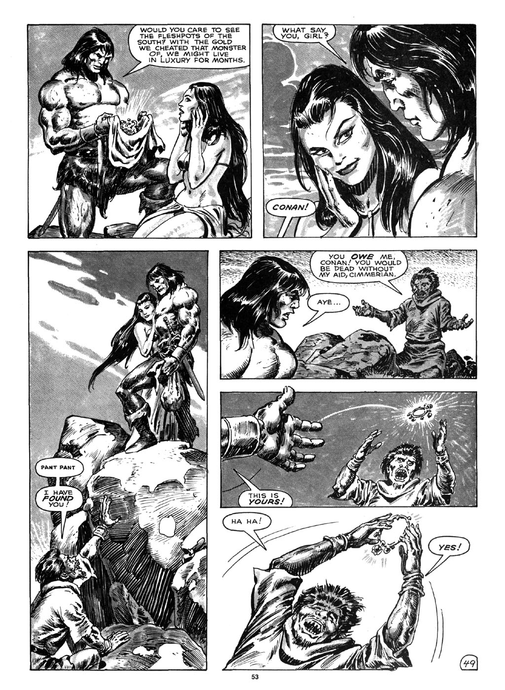Read online The Savage Sword Of Conan comic -  Issue #164 - 50