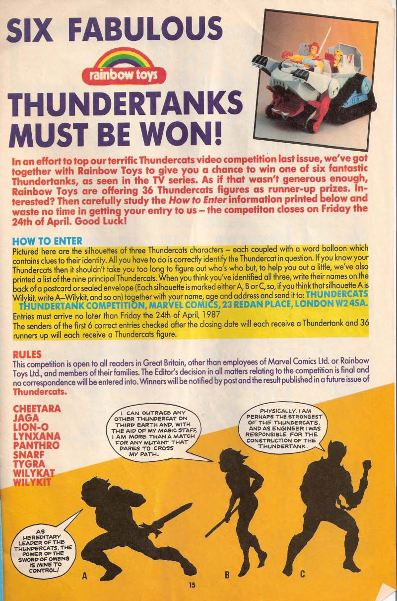 Read online ThunderCats (1987) comic -  Issue #5 - 14