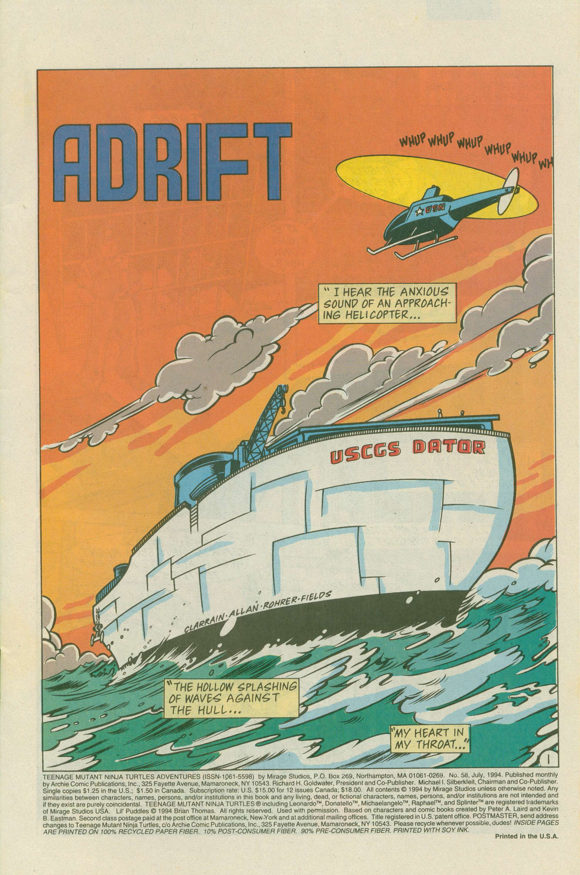 Read online Teenage Mutant Ninja Turtles Adventures (1989) comic -  Issue #58 - 3