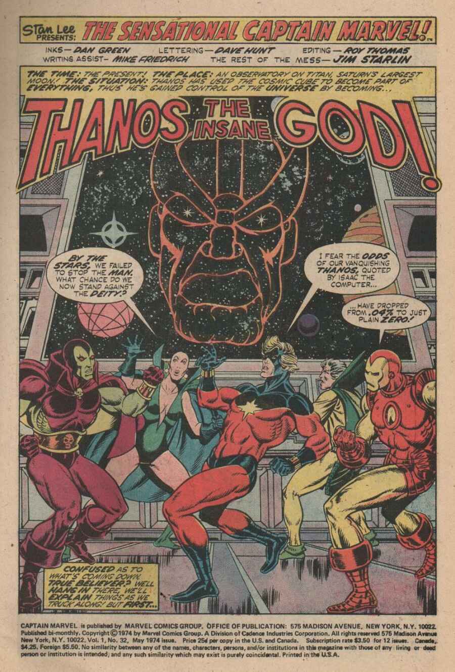 Read online Captain Marvel (1968) comic -  Issue #32 - 2