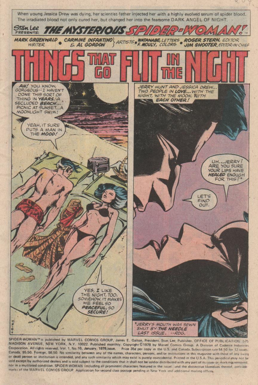 Read online Spider-Woman (1978) comic -  Issue #10 - 2