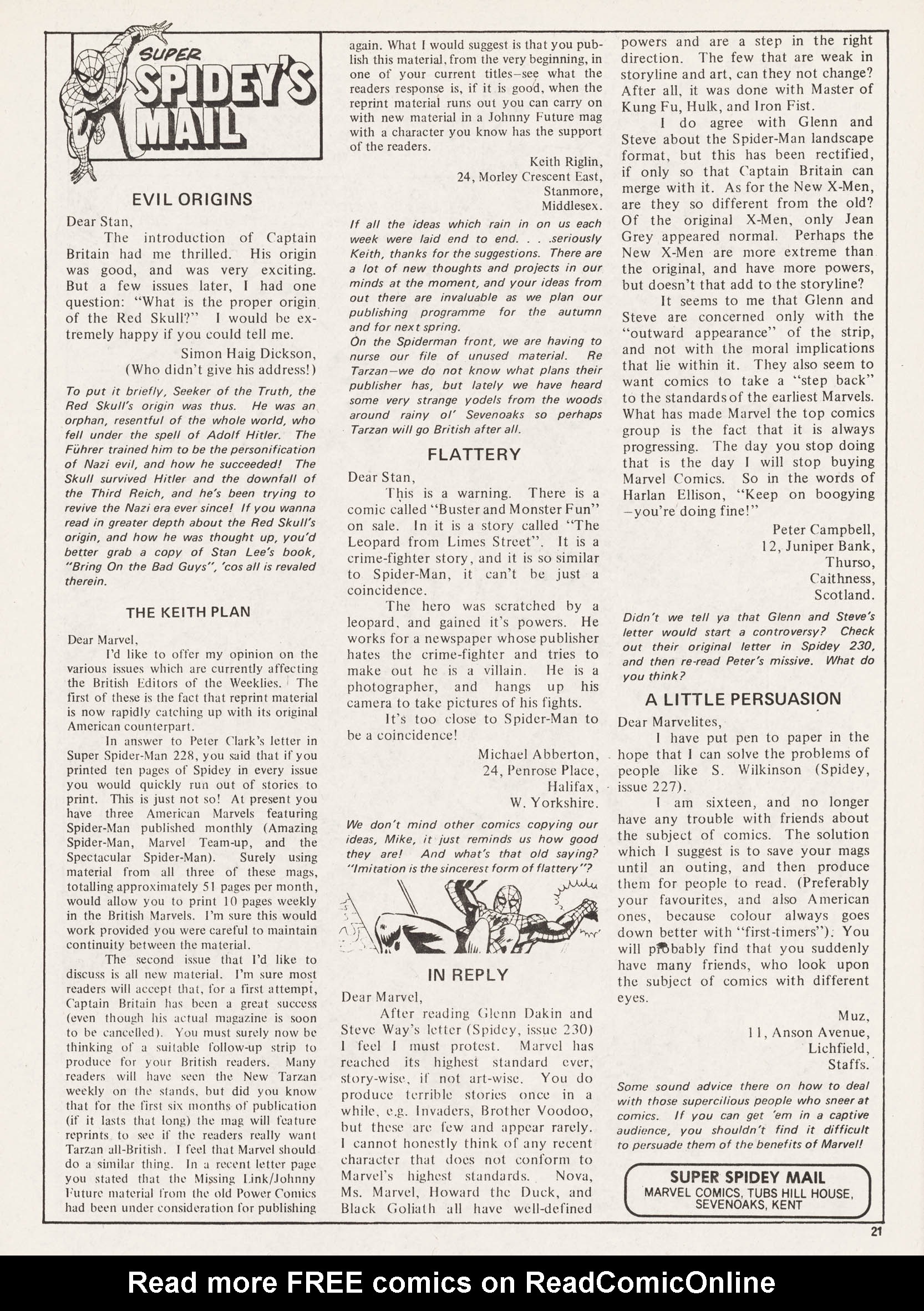 Read online Super Spider-Man and Captain Britain comic -  Issue #239 - 21