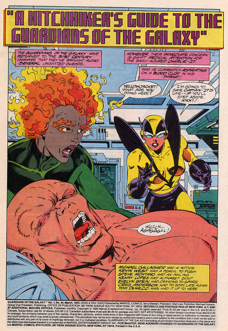 Read online Guardians of the Galaxy (1990) comic -  Issue #34 - 2