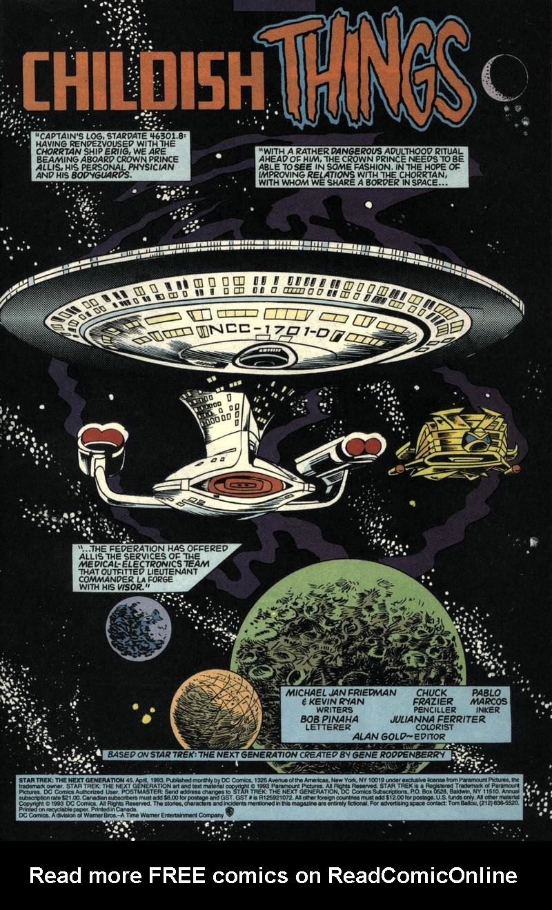 Read online Star Trek: The Next Generation (1989) comic -  Issue #45 - 2