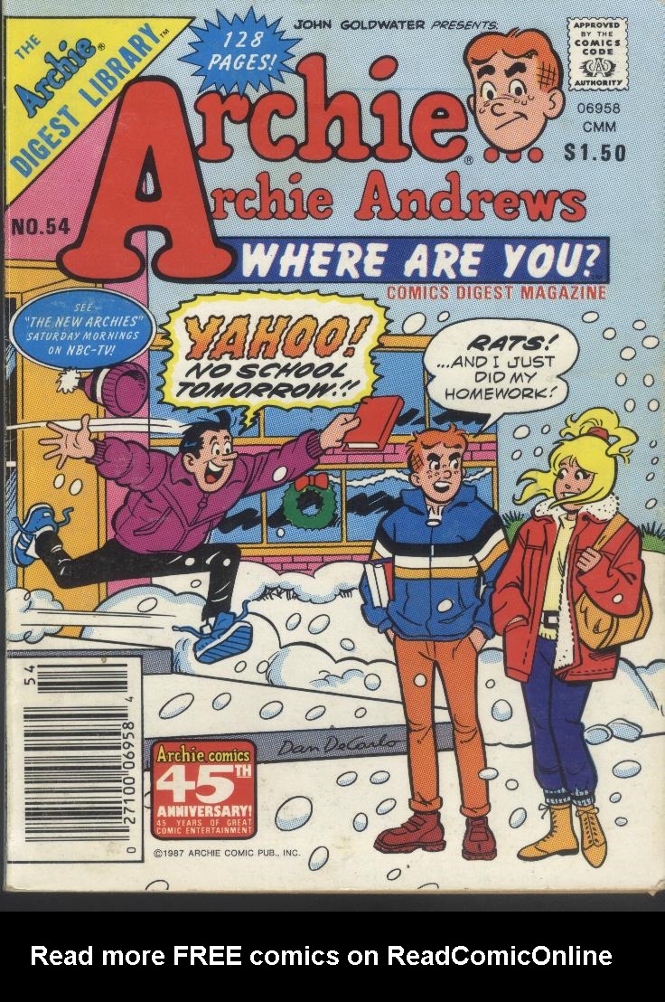 Read online Archie...Archie Andrews, Where Are You? Digest Magazine comic -  Issue #54 - 1