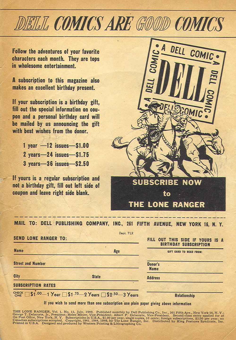 Read online The Lone Ranger (1948) comic -  Issue #13 - 2