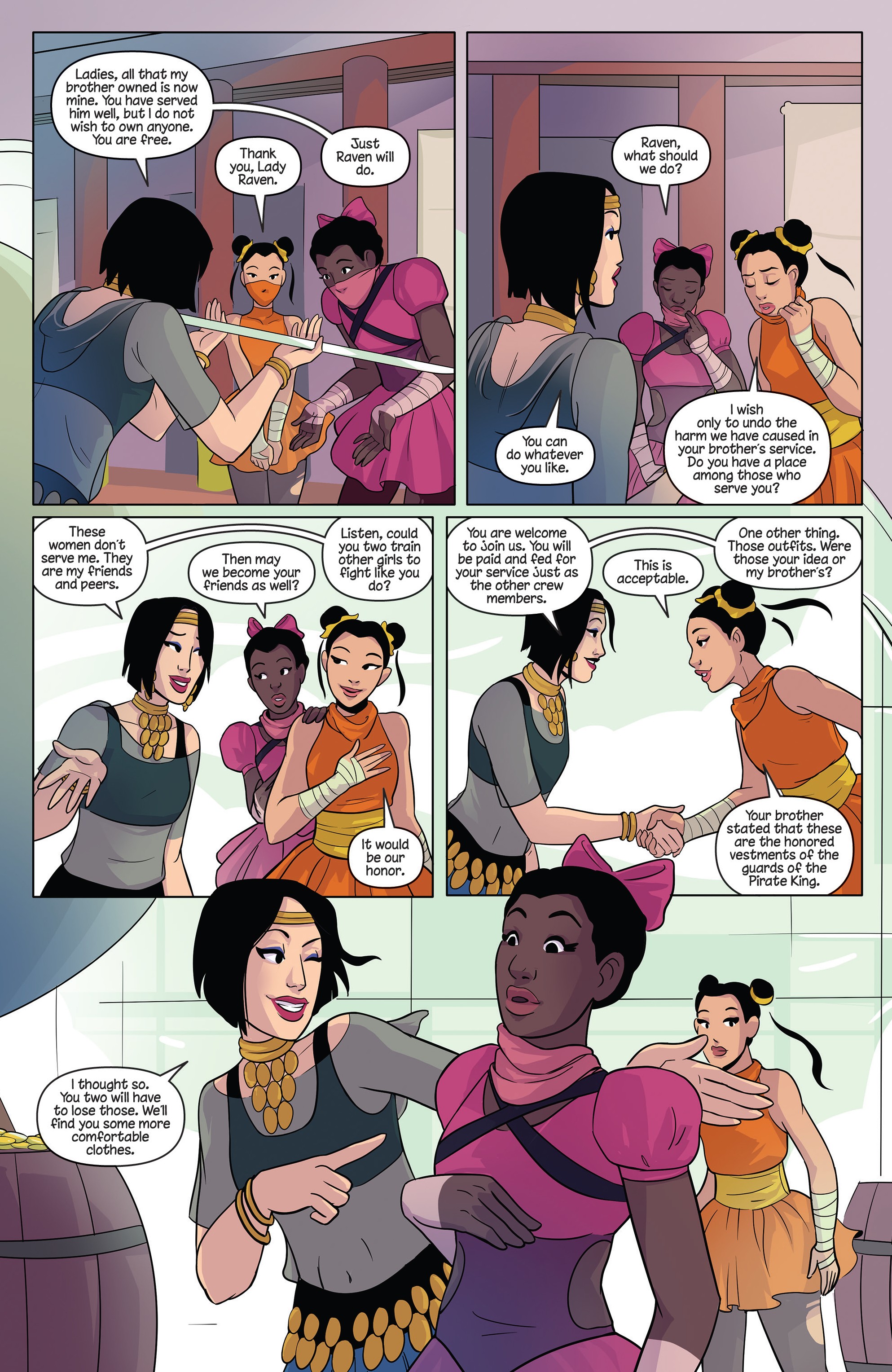 Read online Princeless Raven Year Two: Love and Revenge comic -  Issue # _TPB Assault On Golden Rock - 144