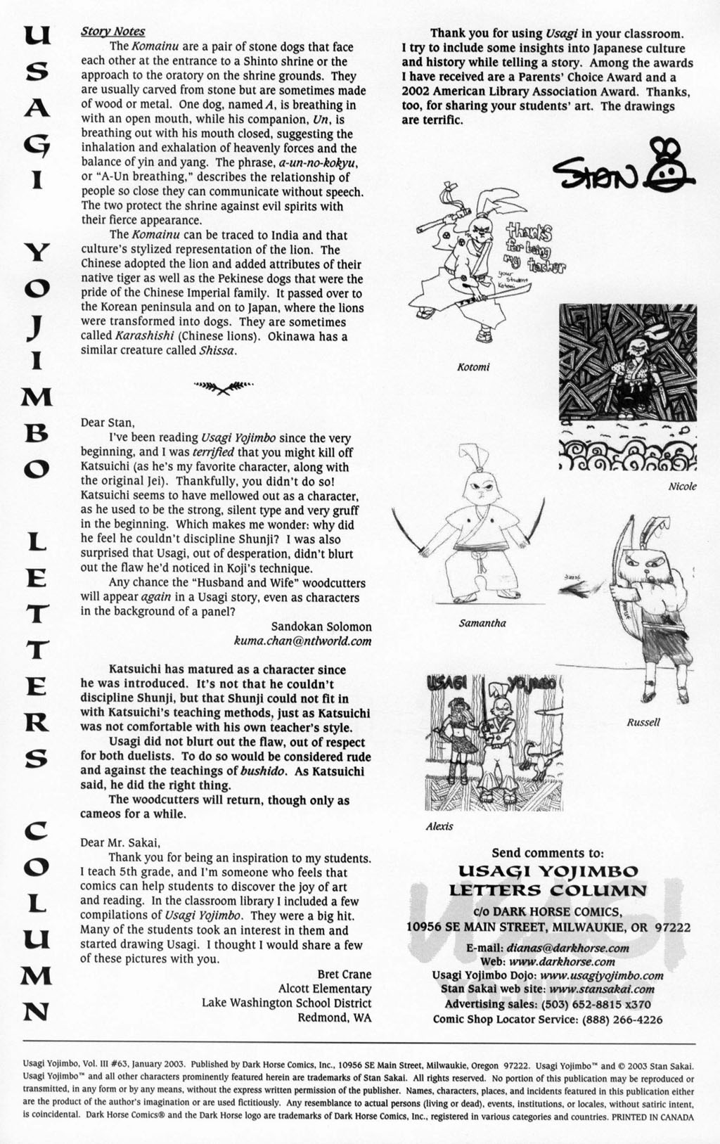 Read online Usagi Yojimbo (1996) comic -  Issue #63 - 27