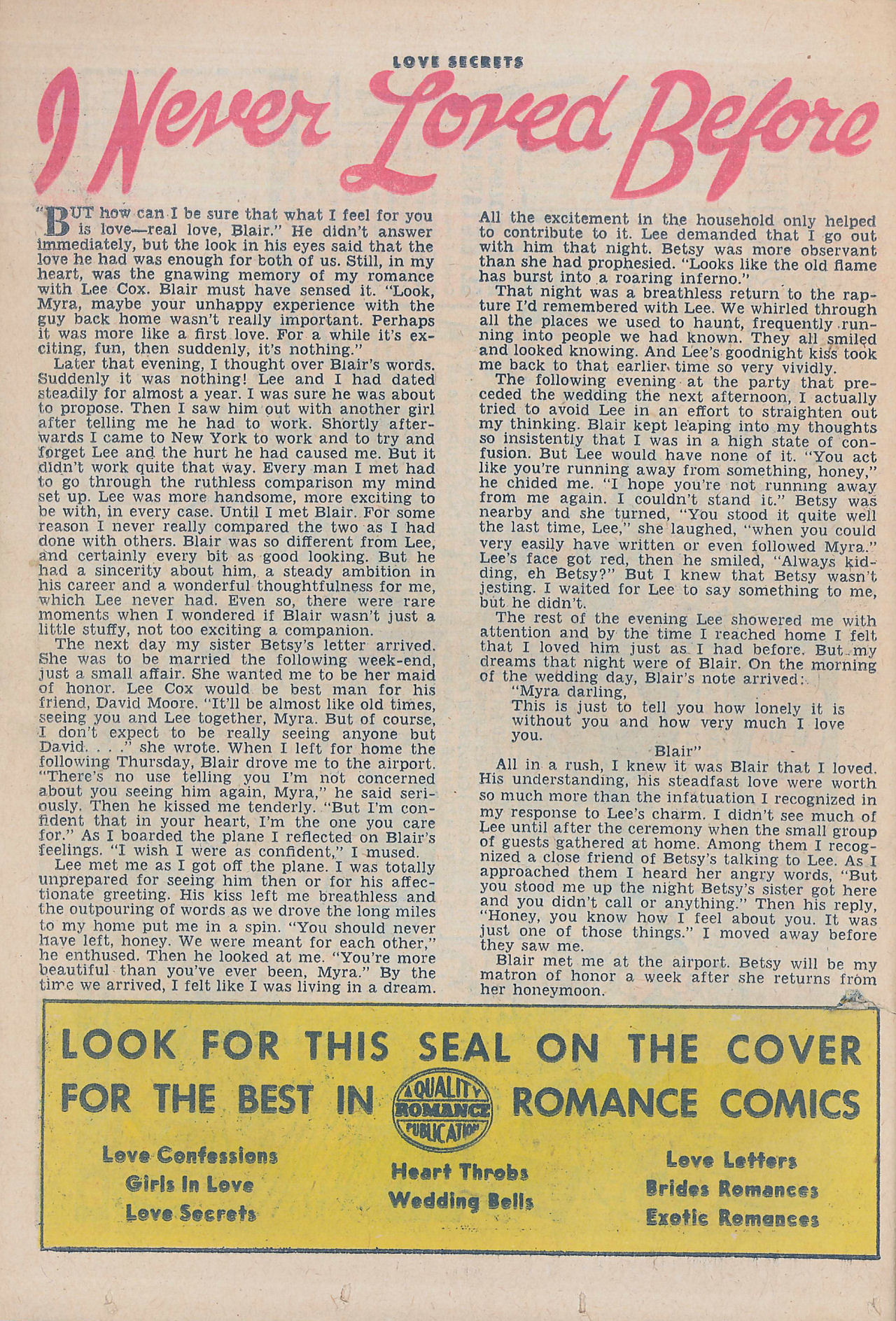 Read online Love Secrets (1953) comic -  Issue #55 - 26