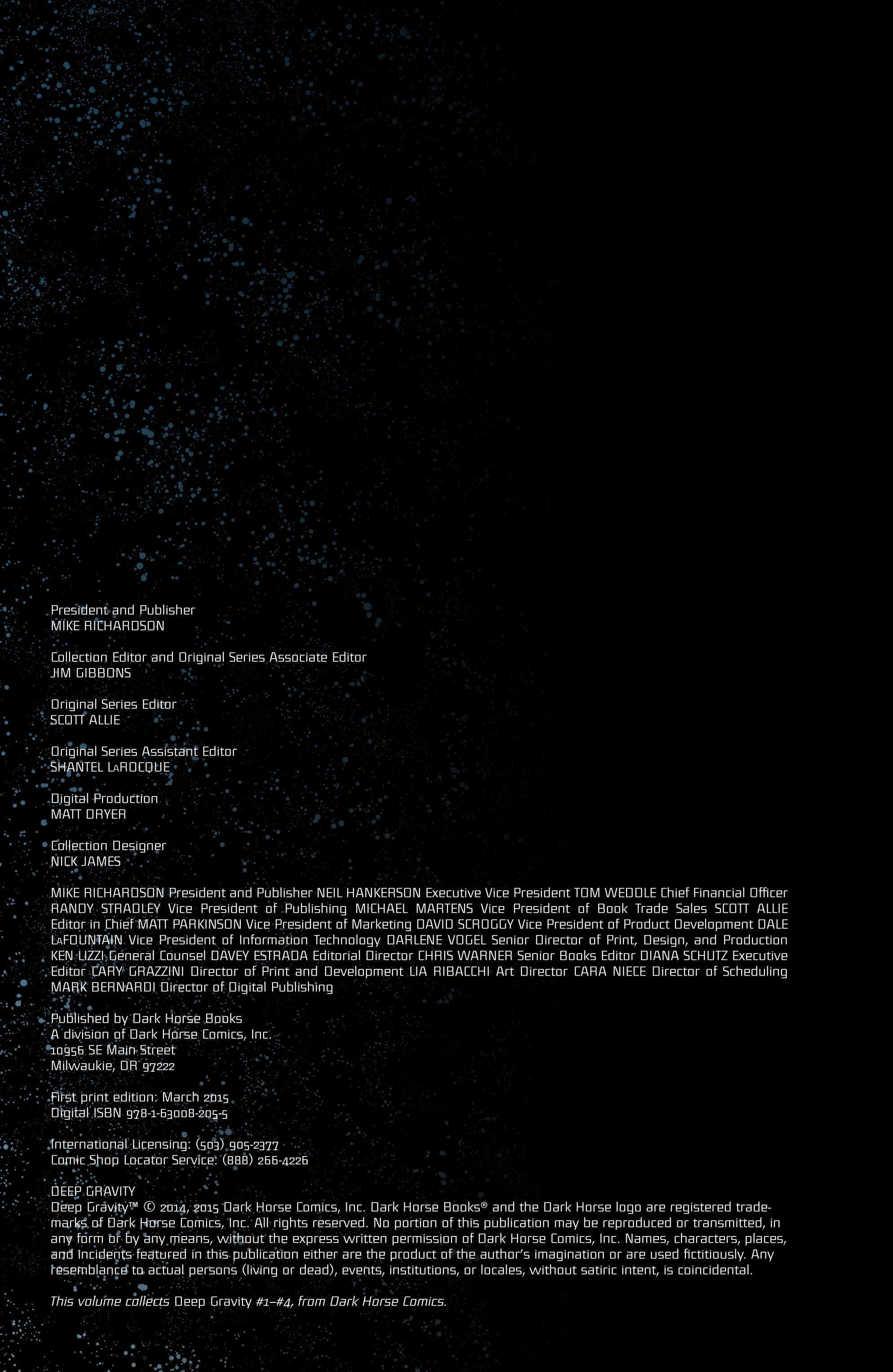 Read online Deep Gravity comic -  Issue # _TPB - 6