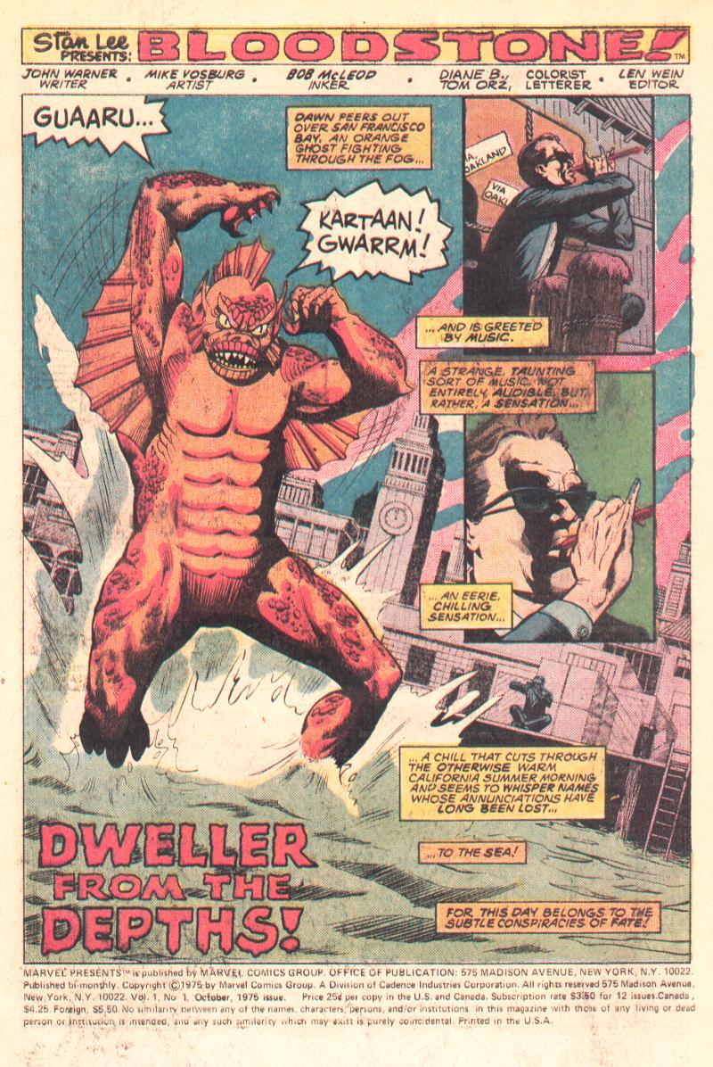Read online Marvel Presents comic -  Issue #1 - 2