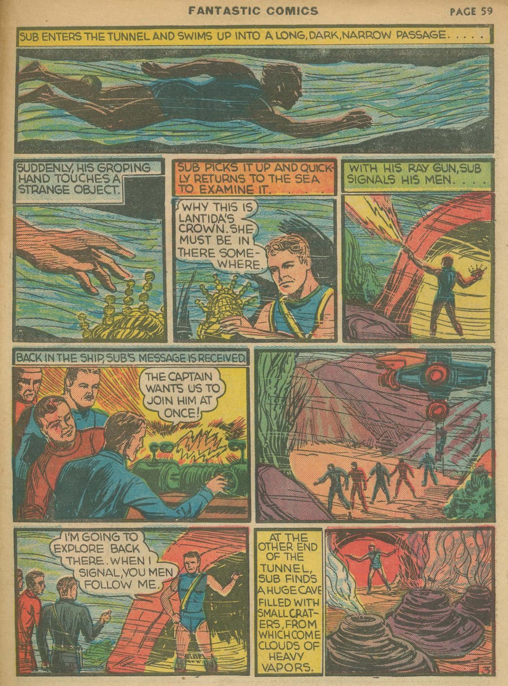 Read online Fantastic Comics comic -  Issue #8 - 61