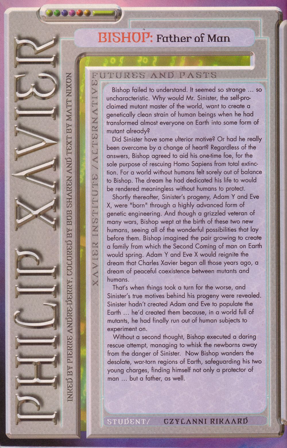 Read online X-Men: Millennial Visions comic -  Issue #2 - 42