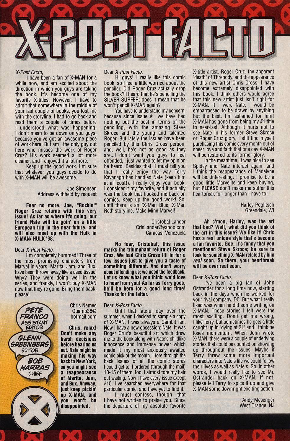 Read online X-Man comic -  Issue #41 - 23