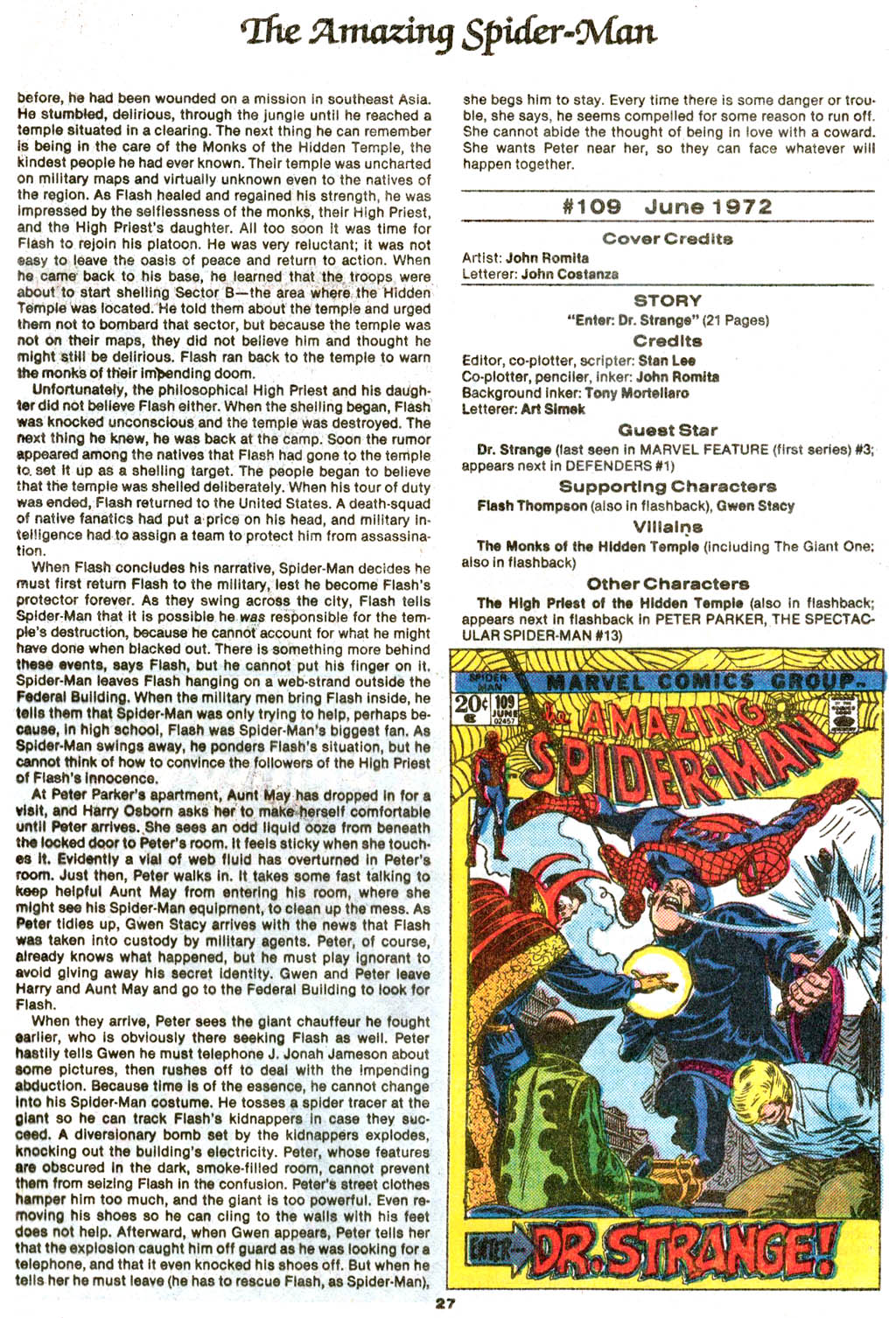 Read online The Official Marvel Index to The Amazing Spider-Man comic -  Issue #4 - 29