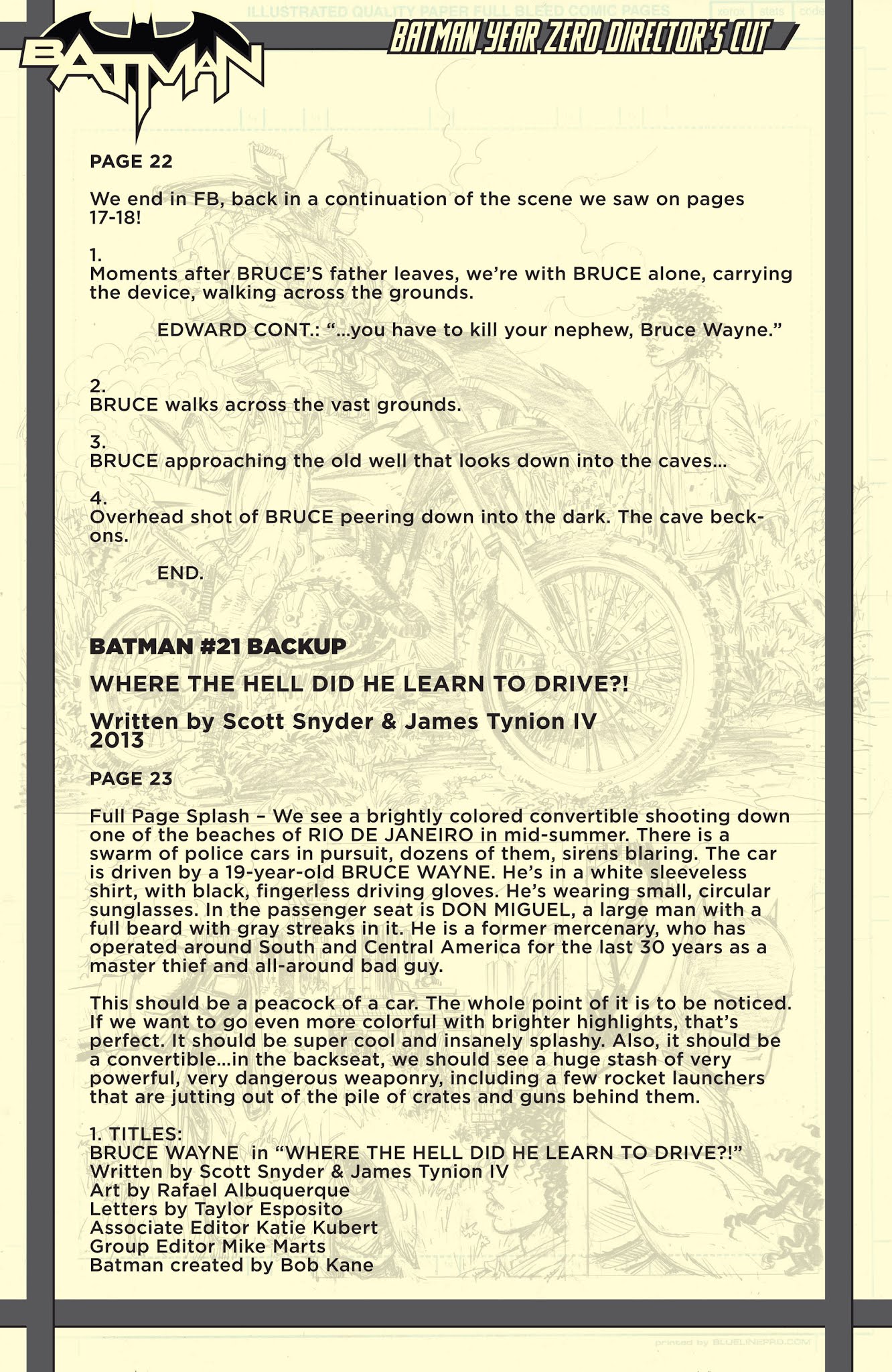 Read online Batman Zero Year Director's Cut comic -  Issue # Full - 49