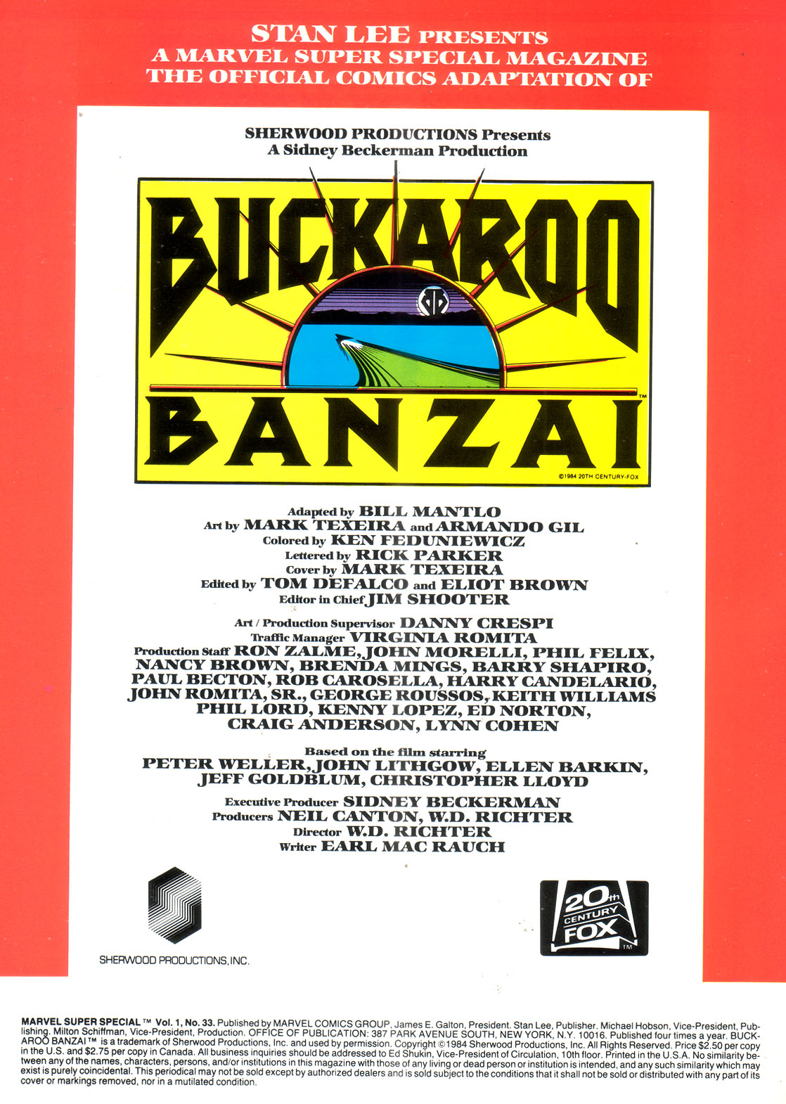 Read online Marvel Comics Super Special comic -  Issue #33 - 2