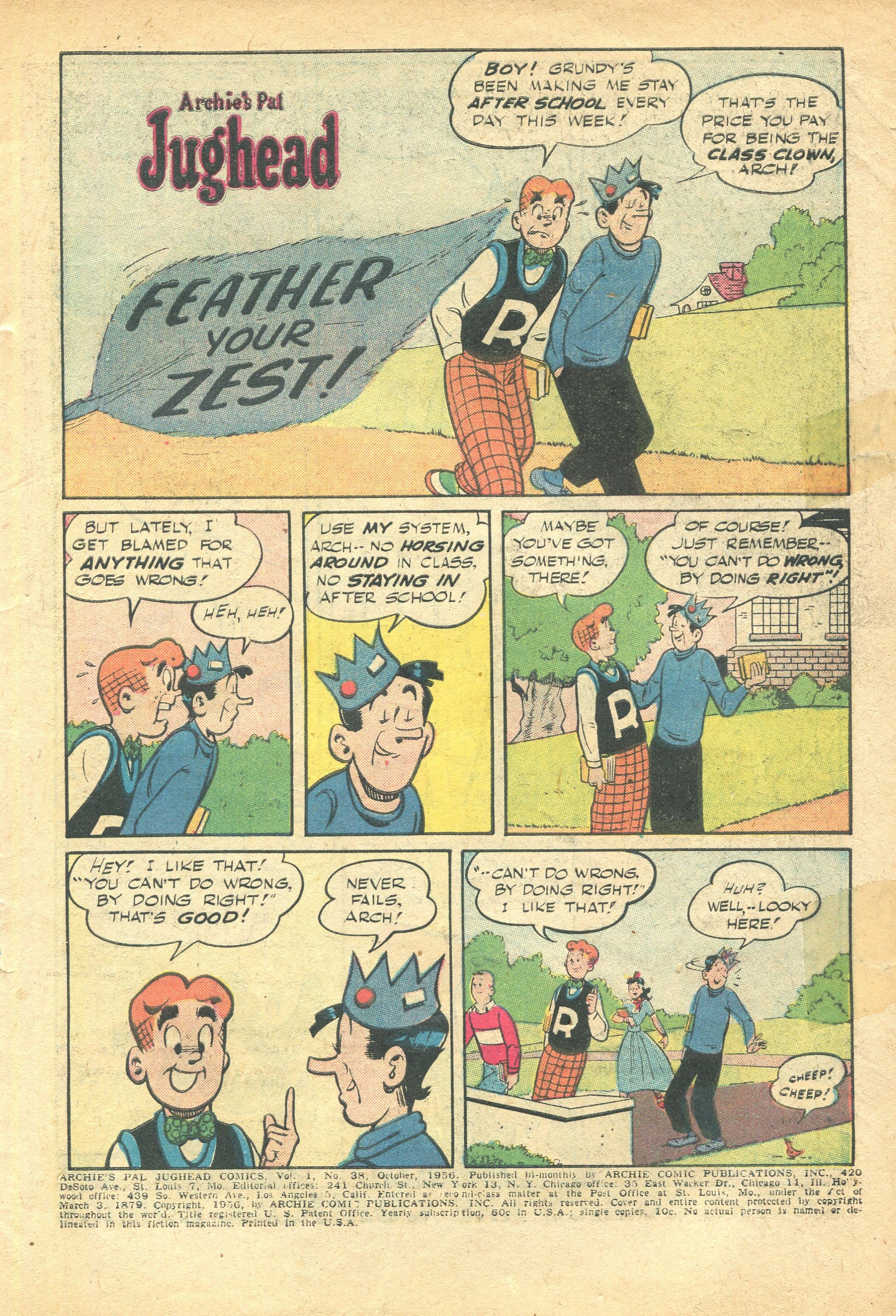 Read online Archie's Pal Jughead comic -  Issue #38 - 3