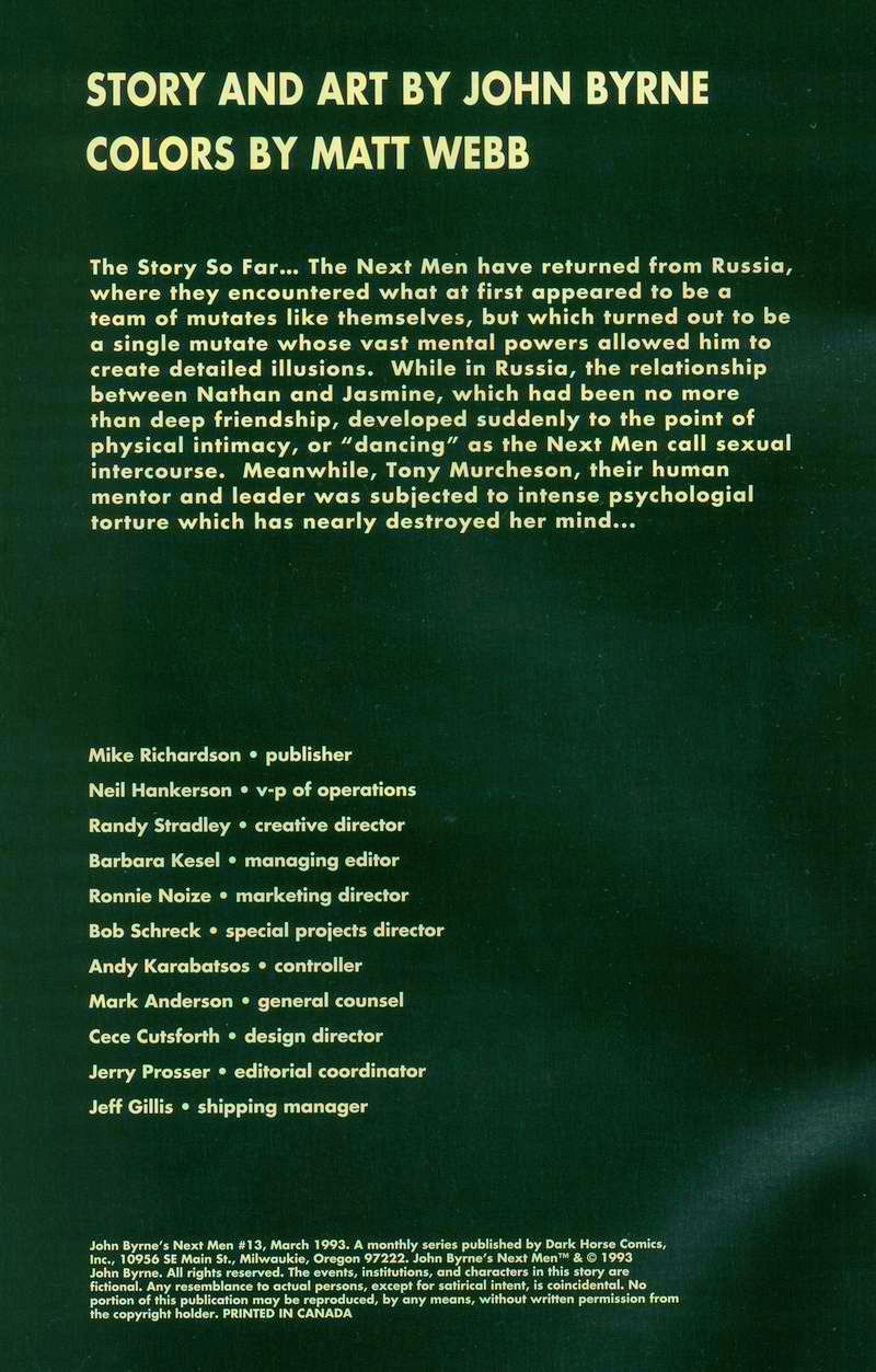 Read online John Byrne's Next Men (1992) comic -  Issue #13 - 2