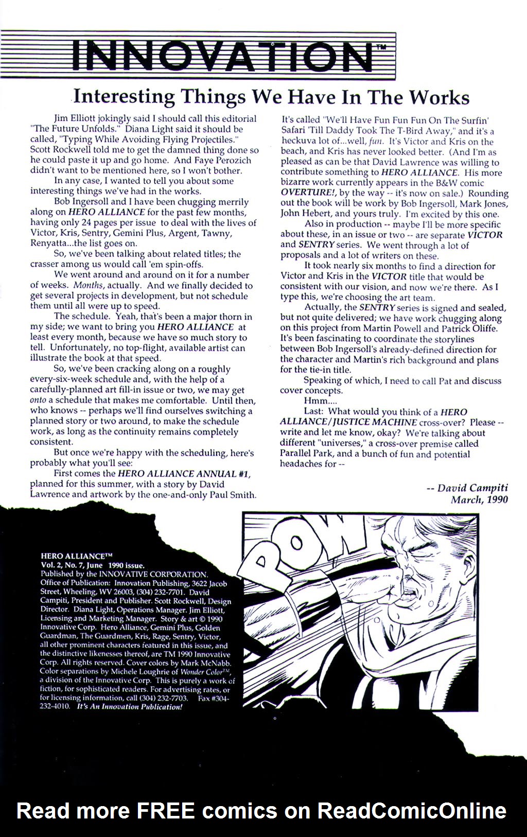 Read online Hero Alliance (1989) comic -  Issue #7 - 2