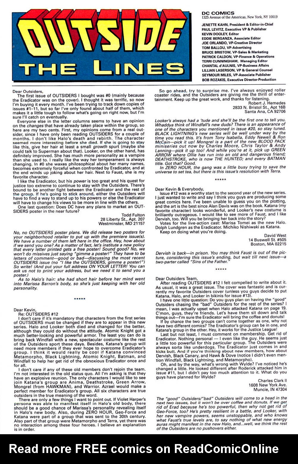 Read online Outsiders (1993) comic -  Issue #17 - 26