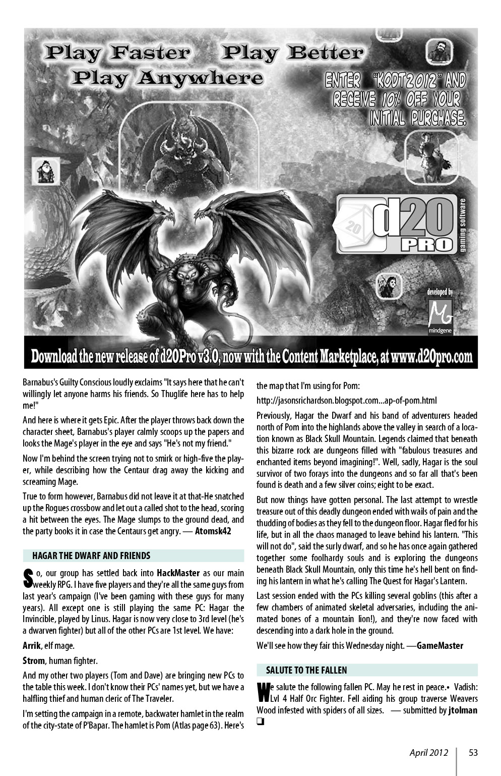 Read online Knights of the Dinner Table comic -  Issue #186 - 55