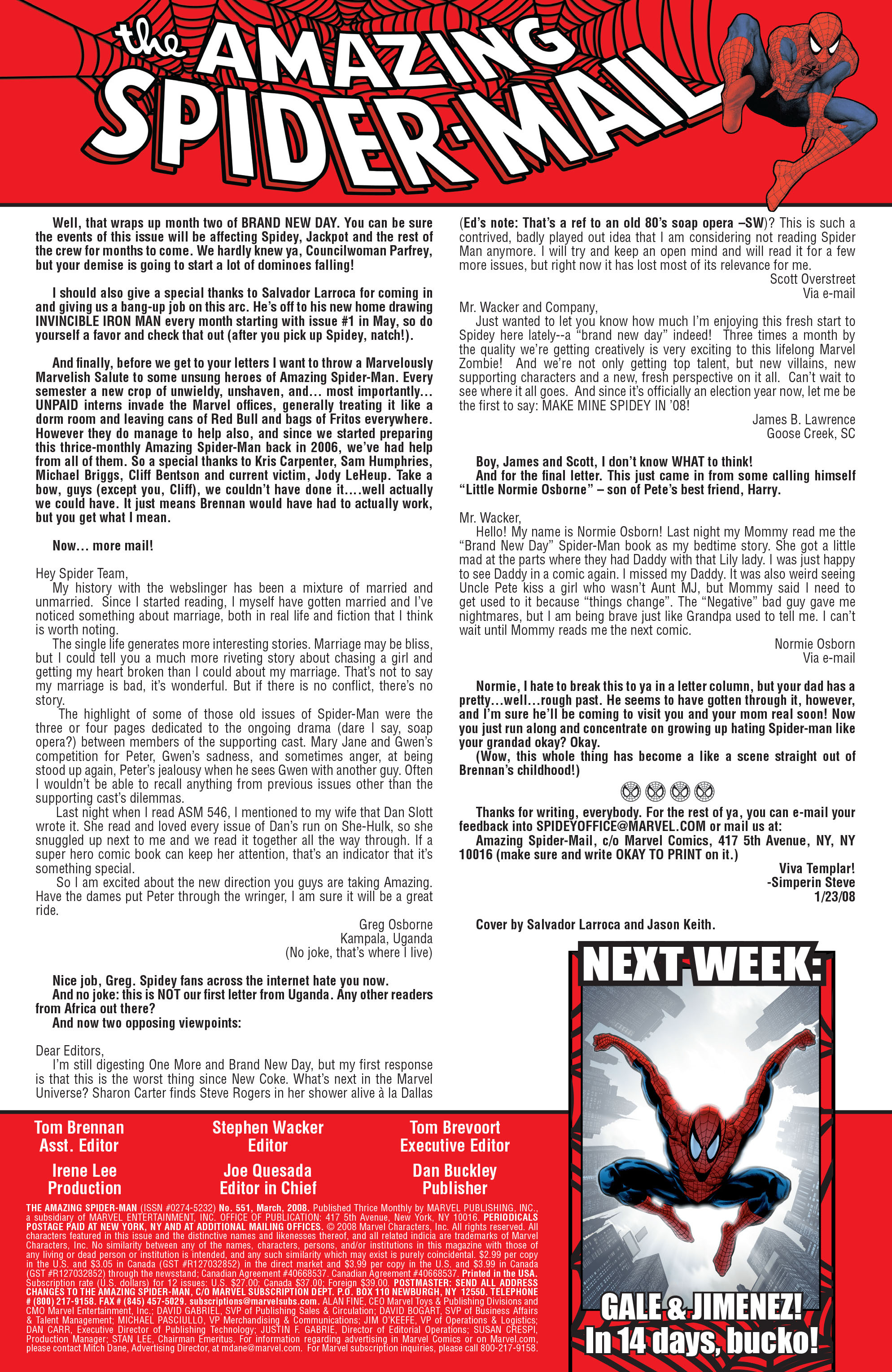 Read online Spider-Man: Brand New Day comic -  Issue # TPB - 163