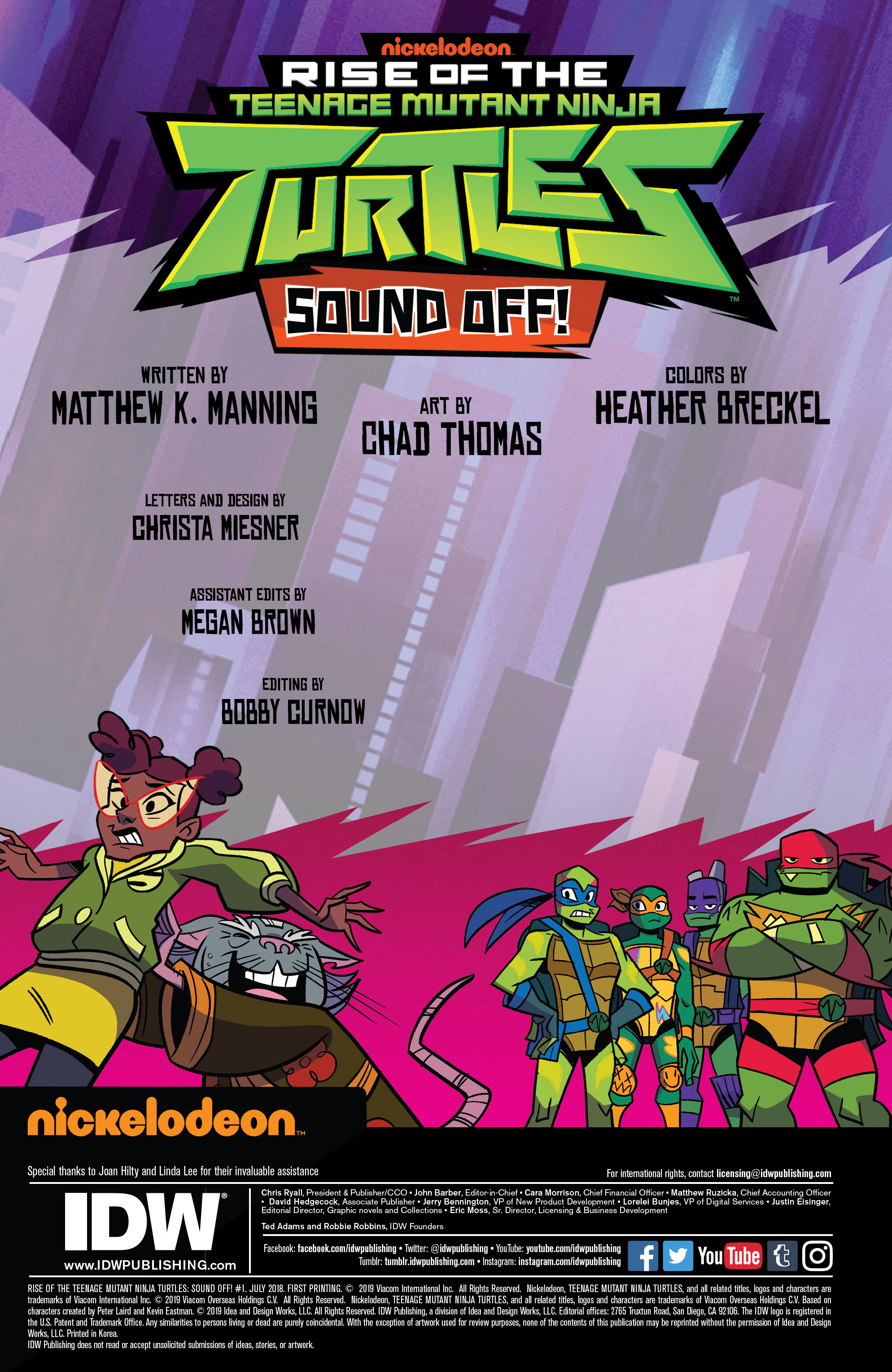 Read online Rise of the Teenage Mutant Ninja Turtles: Sound Off! comic -  Issue #1 - 2