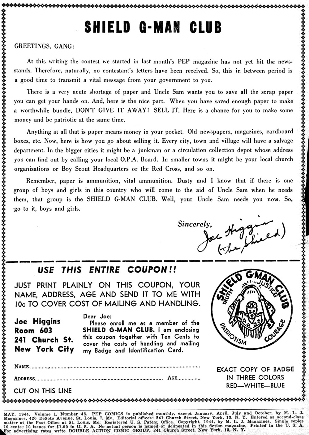 Read online Pep Comics comic -  Issue #48 - 2