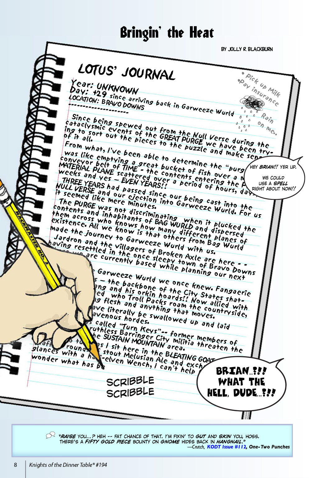 Read online Knights of the Dinner Table comic -  Issue #194 - 10