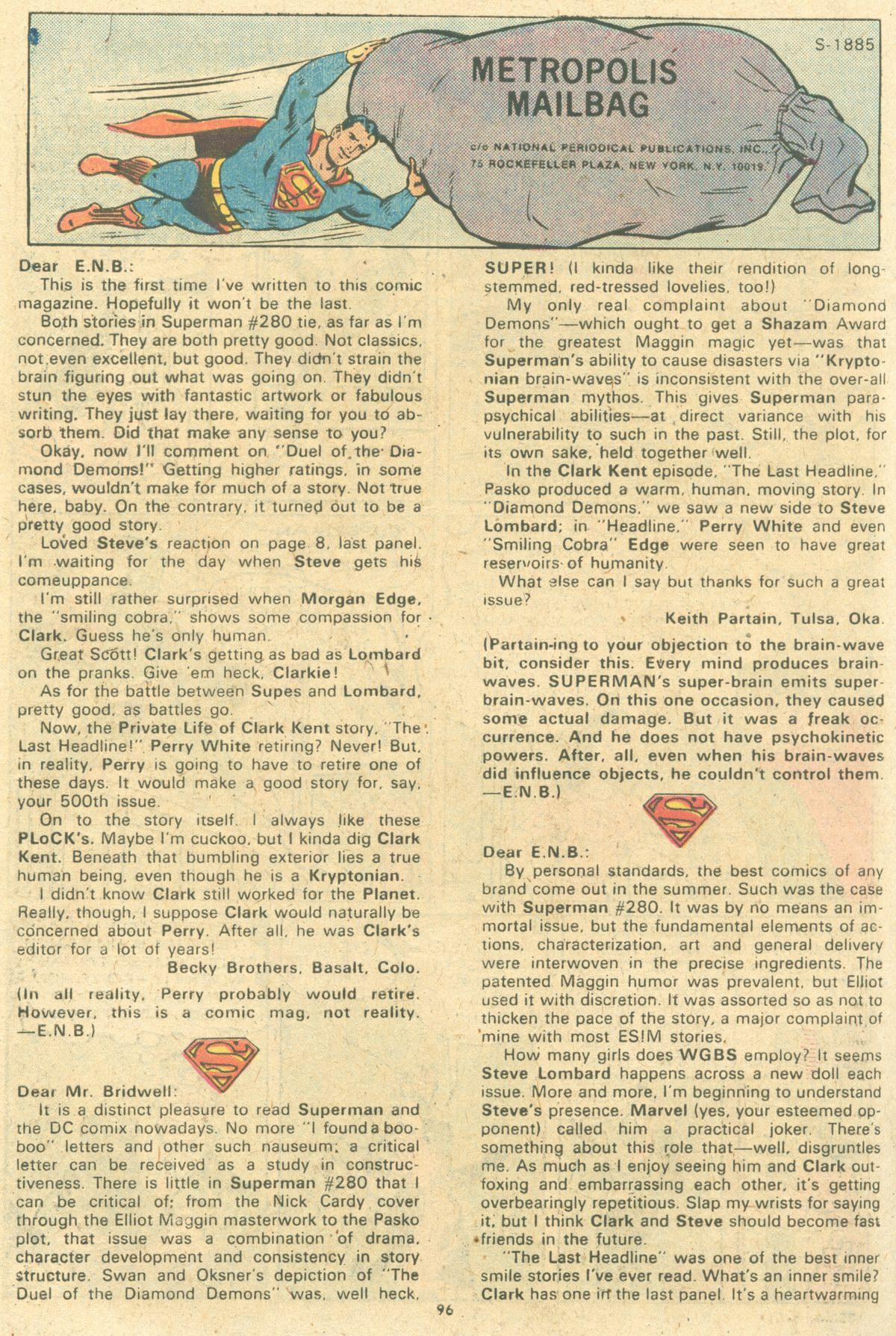 Read online Superman (1939) comic -  Issue #284 - 96