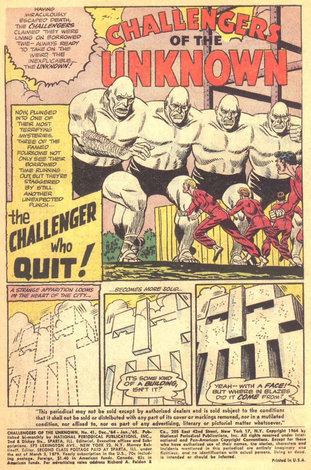 Read online Challengers of the Unknown (1958) comic -  Issue #41 - 2