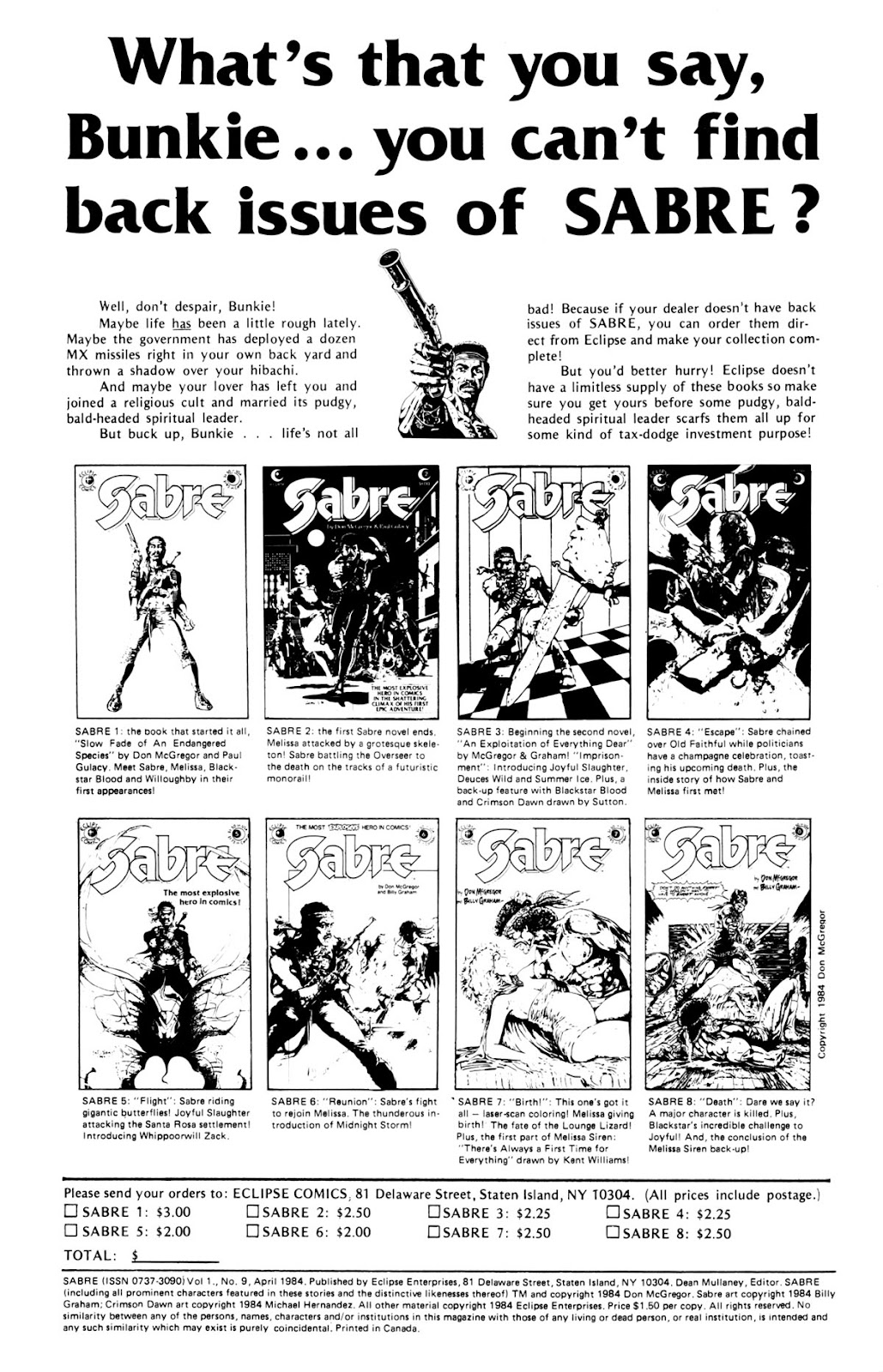 Sabre (1982) issue 9 - Page 3