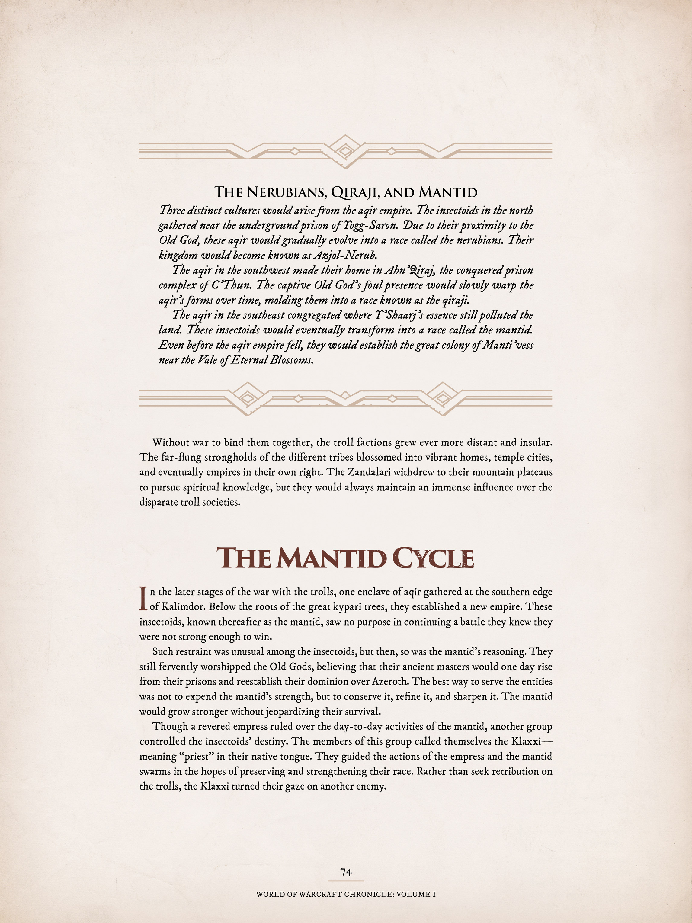 Read online World of Warcraft Chronicle Vol. 1 comic -  Issue # Full - 72