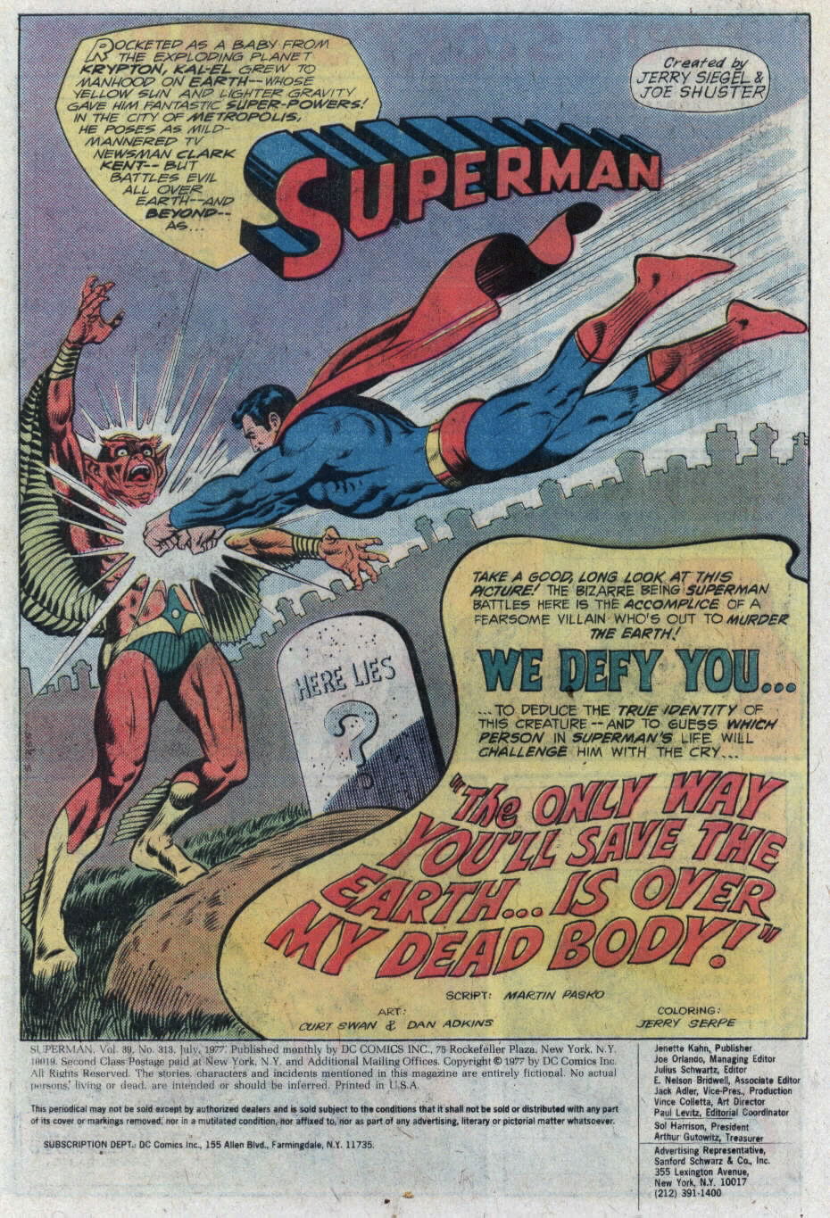 Read online Superman (1939) comic -  Issue #313 - 2