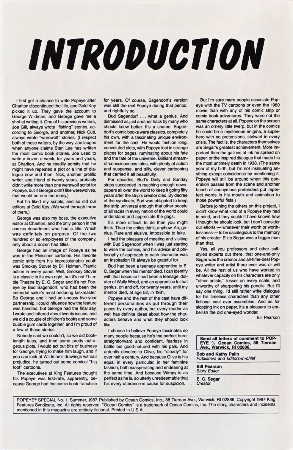 Read online Popeye Special comic -  Issue #1 - 2