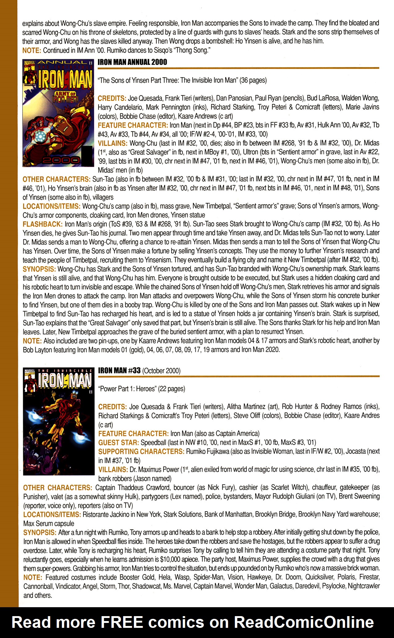 Read online Official Index to the Marvel Universe comic -  Issue #10 - 44