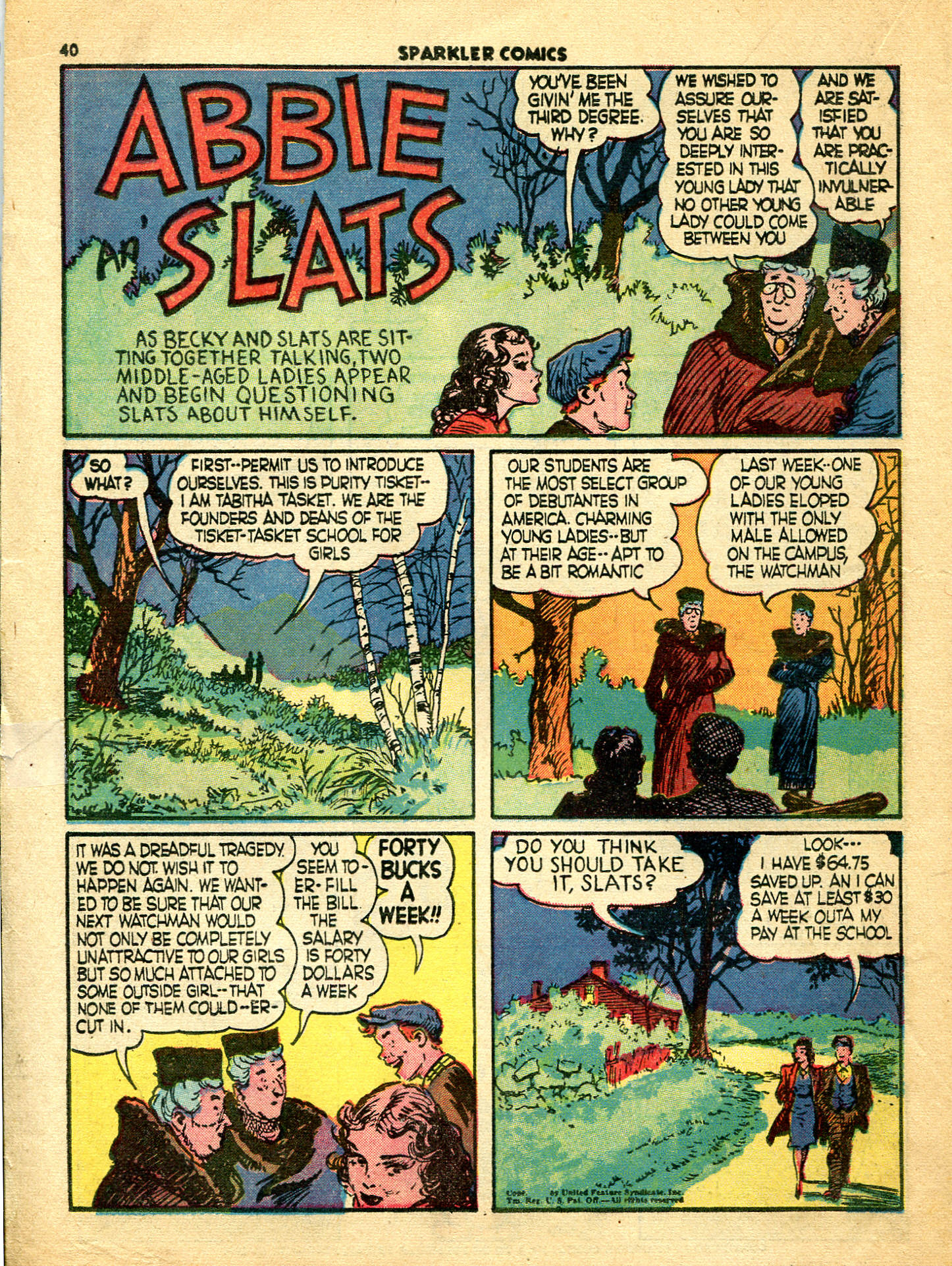 Read online Sparkler Comics comic -  Issue #7 - 34