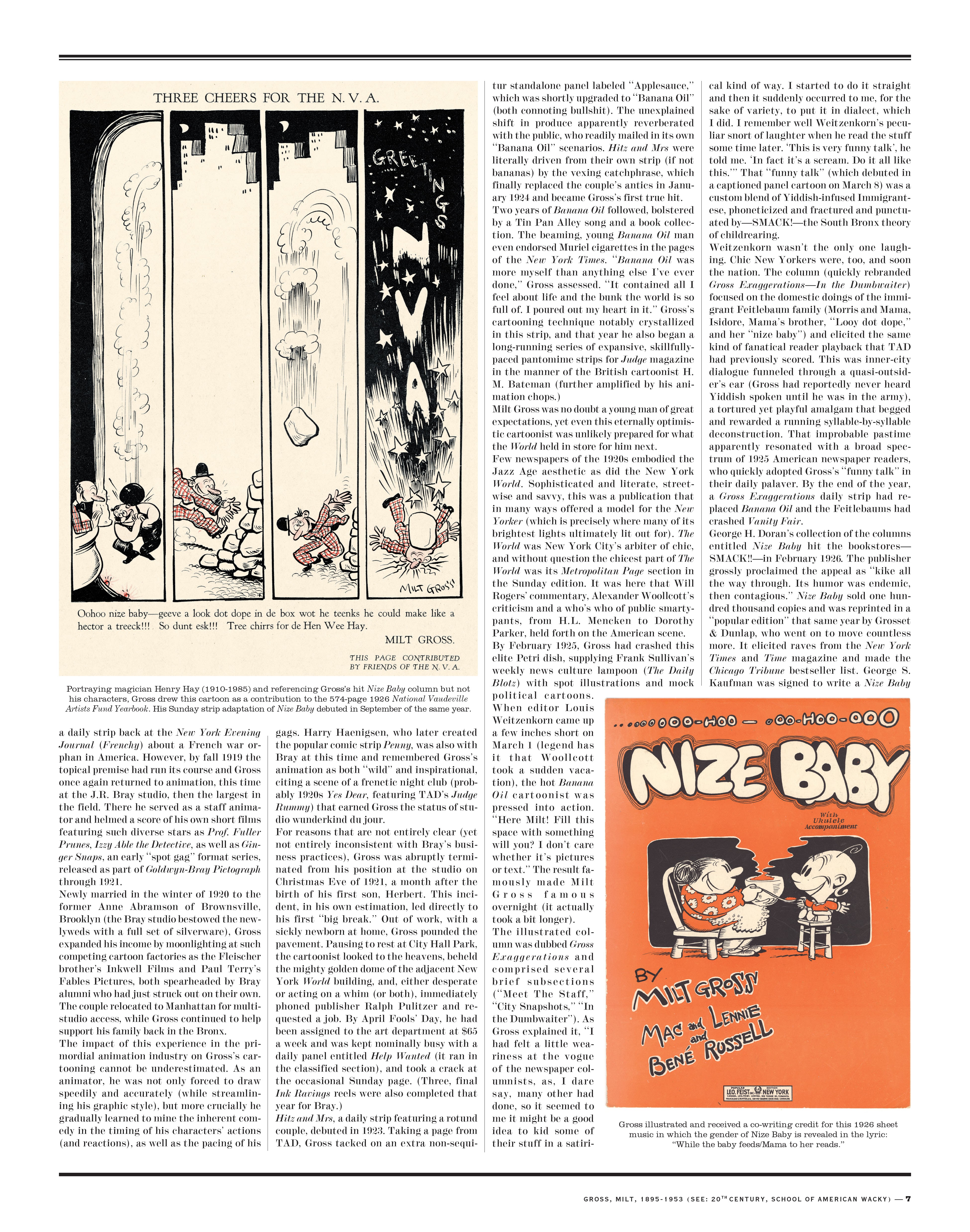 Read online Gross Exaggerations: The Meshuga Comic Strips of Milt Gross comic -  Issue # TPB - 7