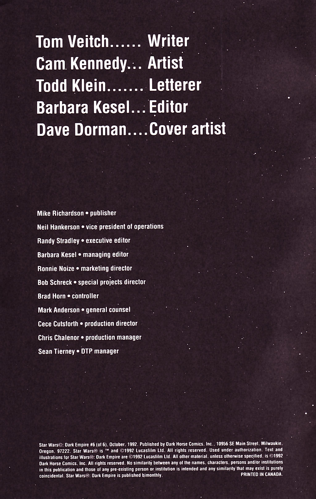 Read online Star Wars: Dark Empire comic -  Issue #6 - 2