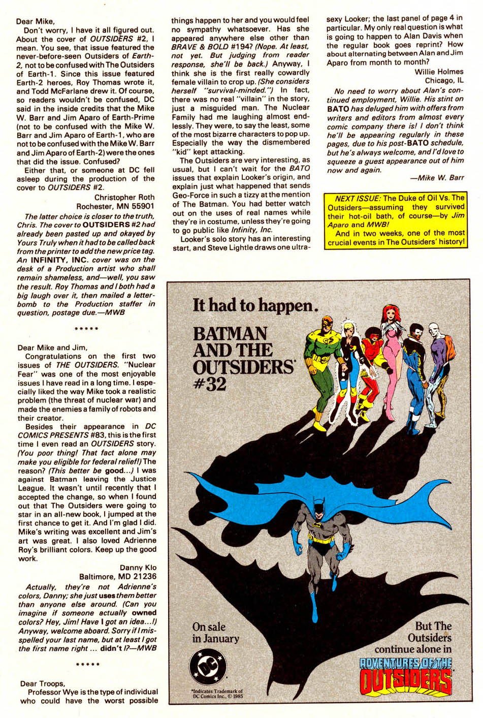 Read online The Outsiders (1985) comic -  Issue #6 - 23